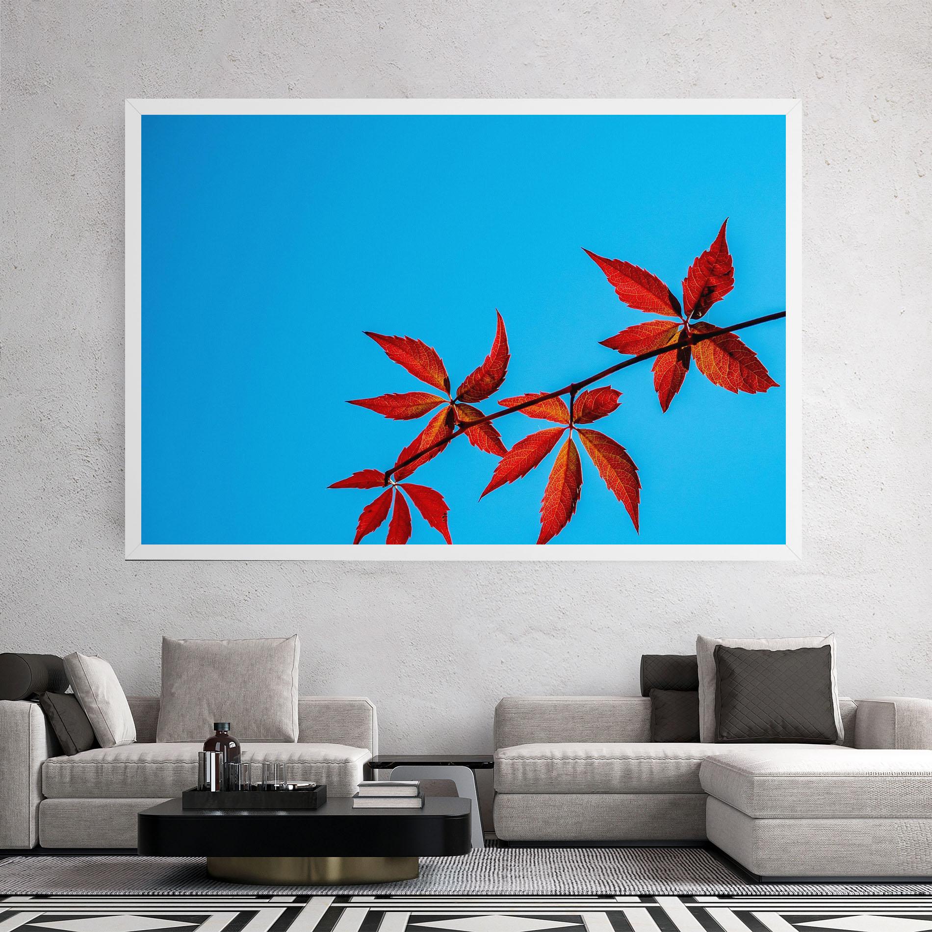 Vászonkép Red Small Leaves mockup 2