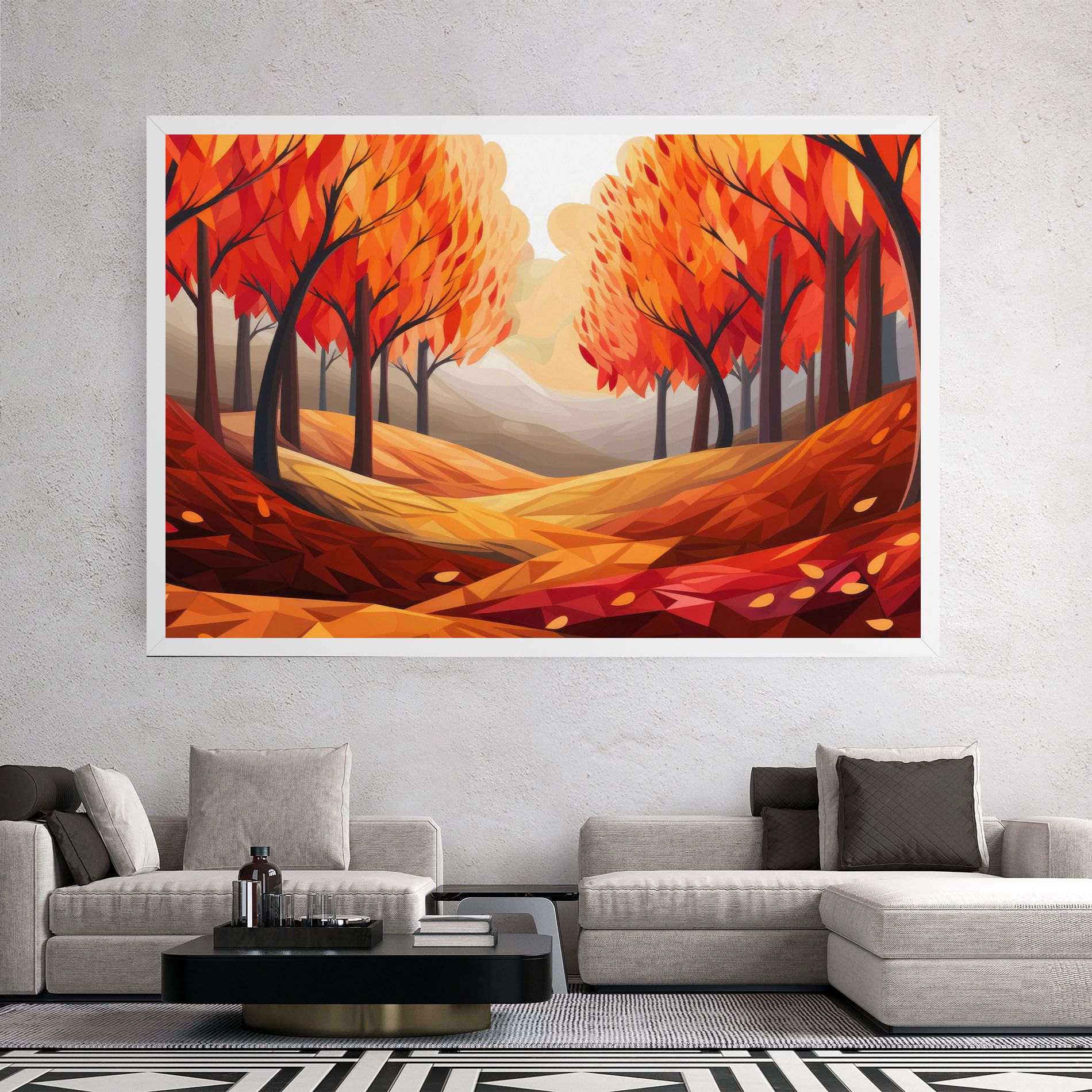 Red Trees Art mockup 2