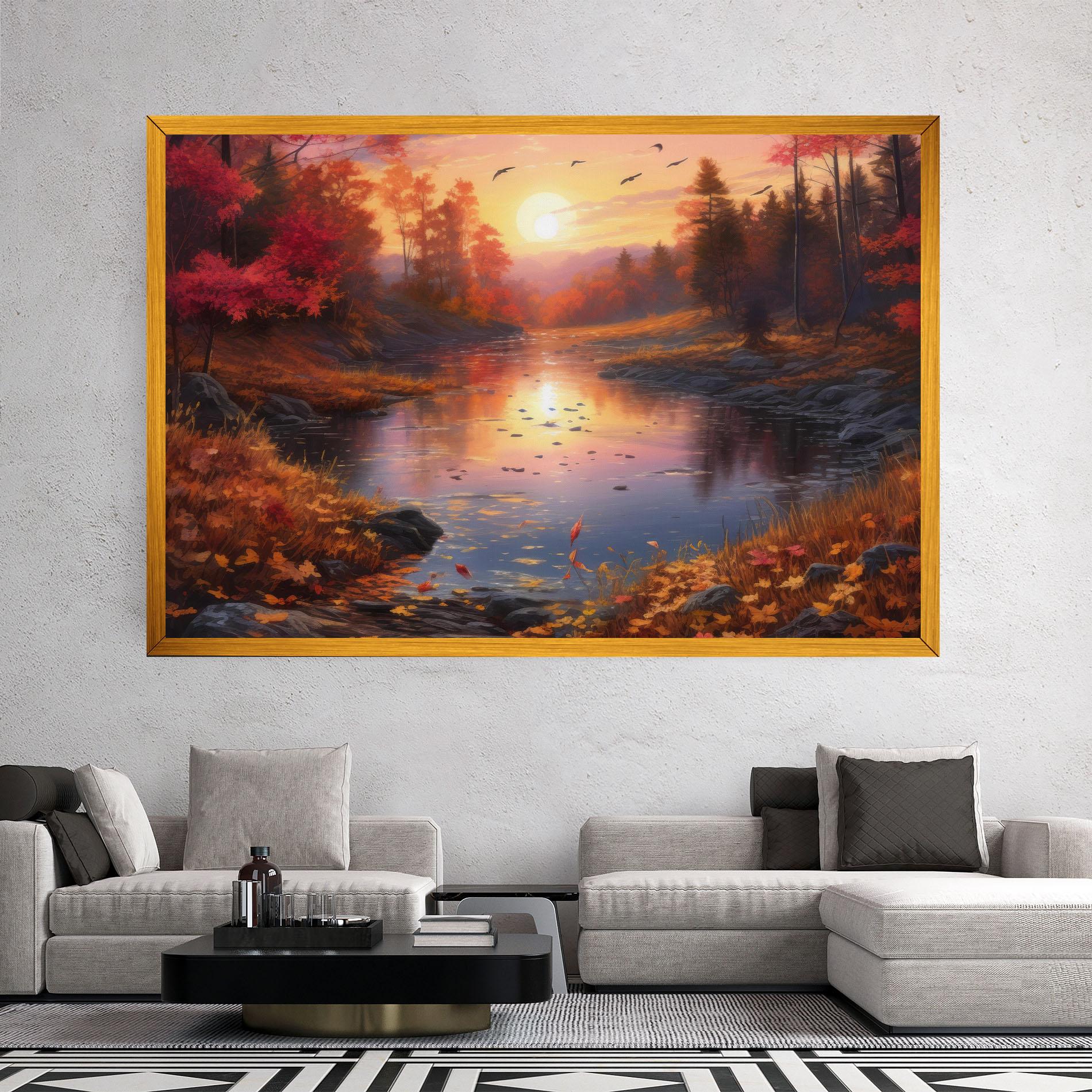 Vászonkép Autumn Sunset mockup 2