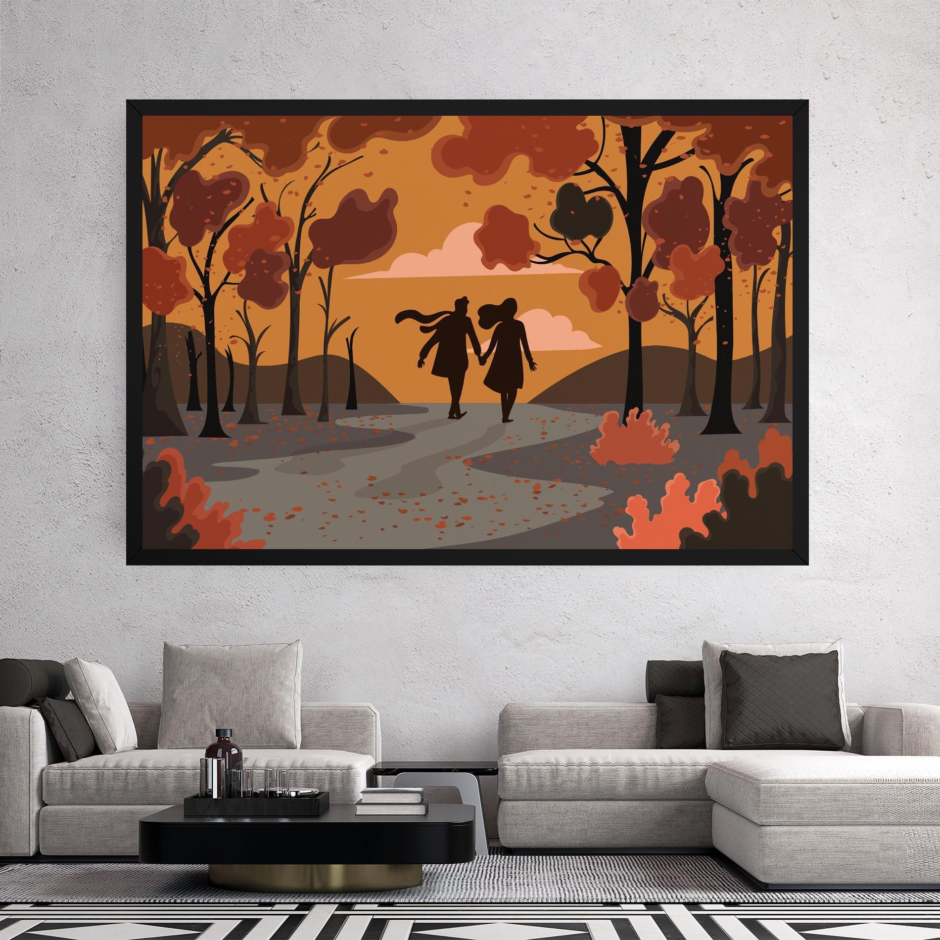 Vászonkép Autumn Couple mockup 2