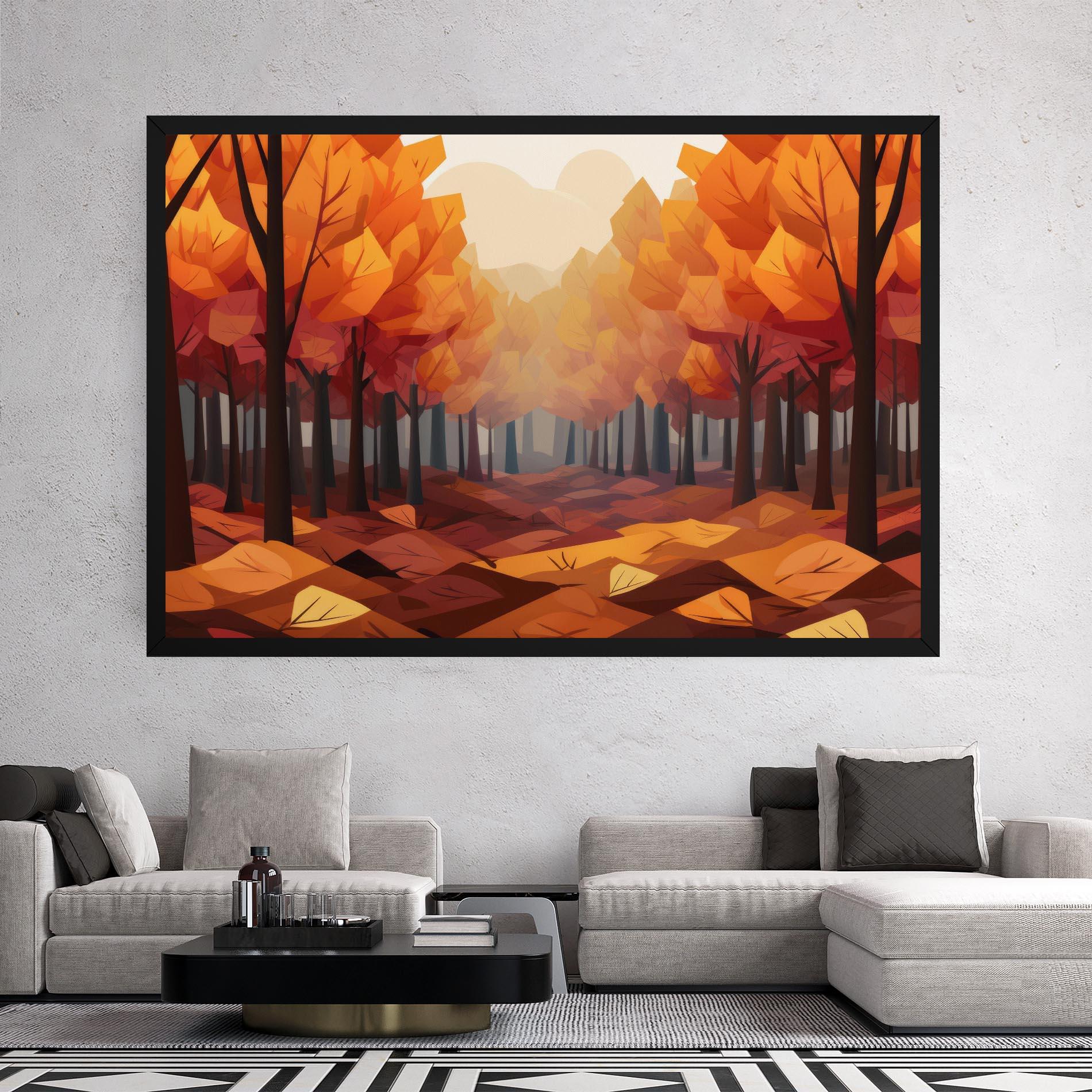 Vászonkép Autumn Forest View mockup 2
