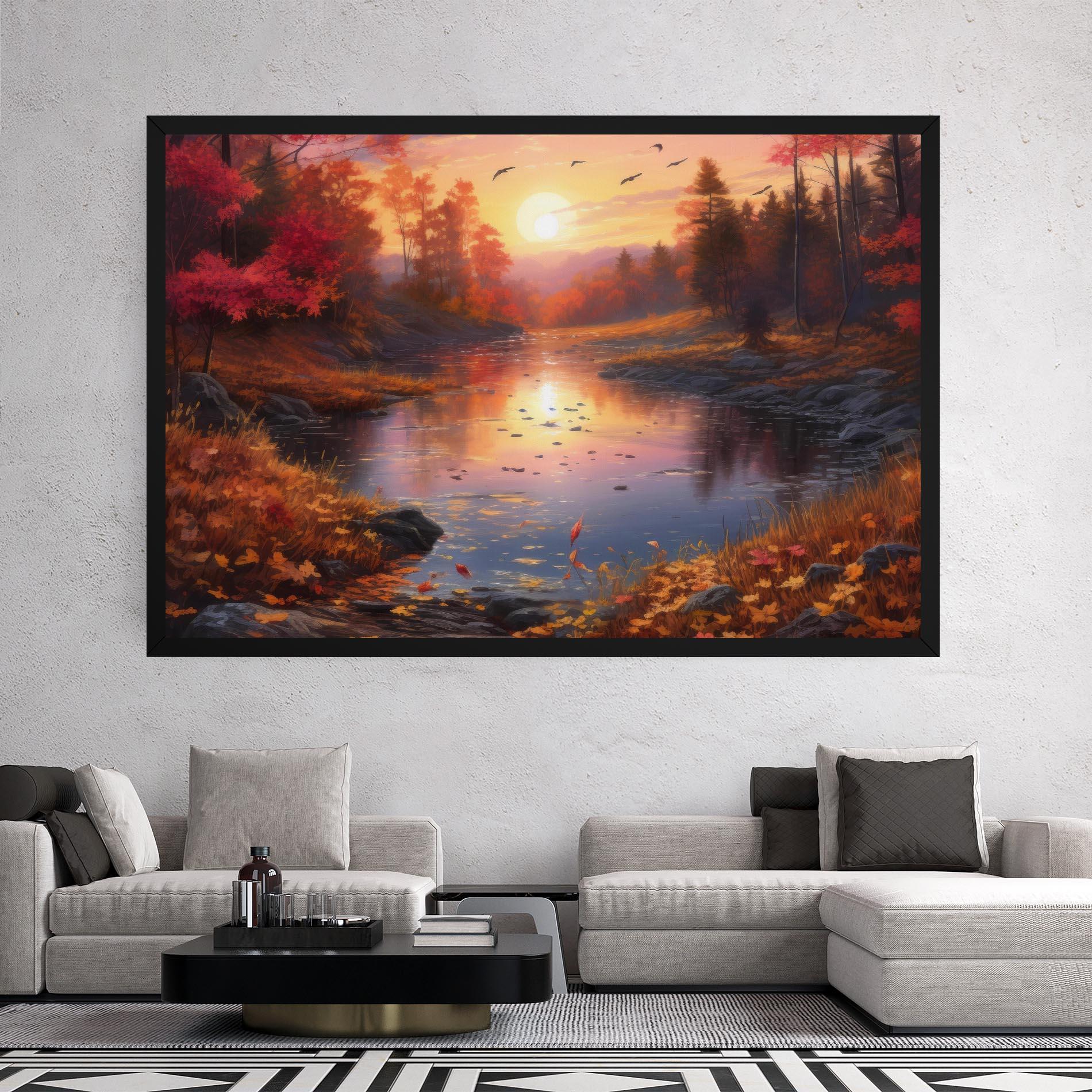 Vászonkép Autumn Sunset mockup 2