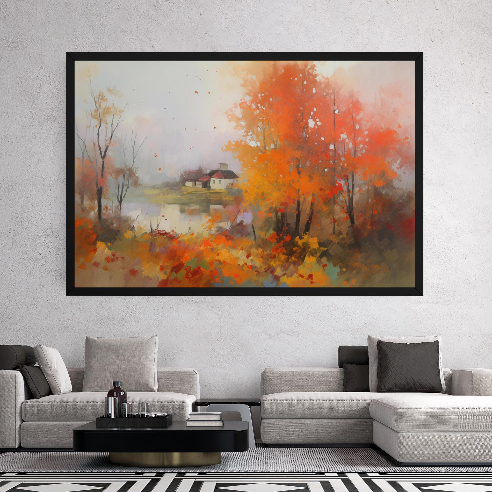 Vászonkép Autumnal Painting mockup 2