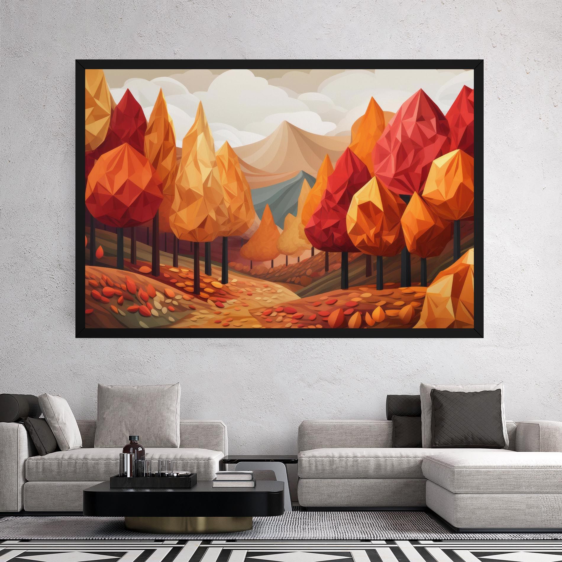 Colorful Trees Art mockup 2