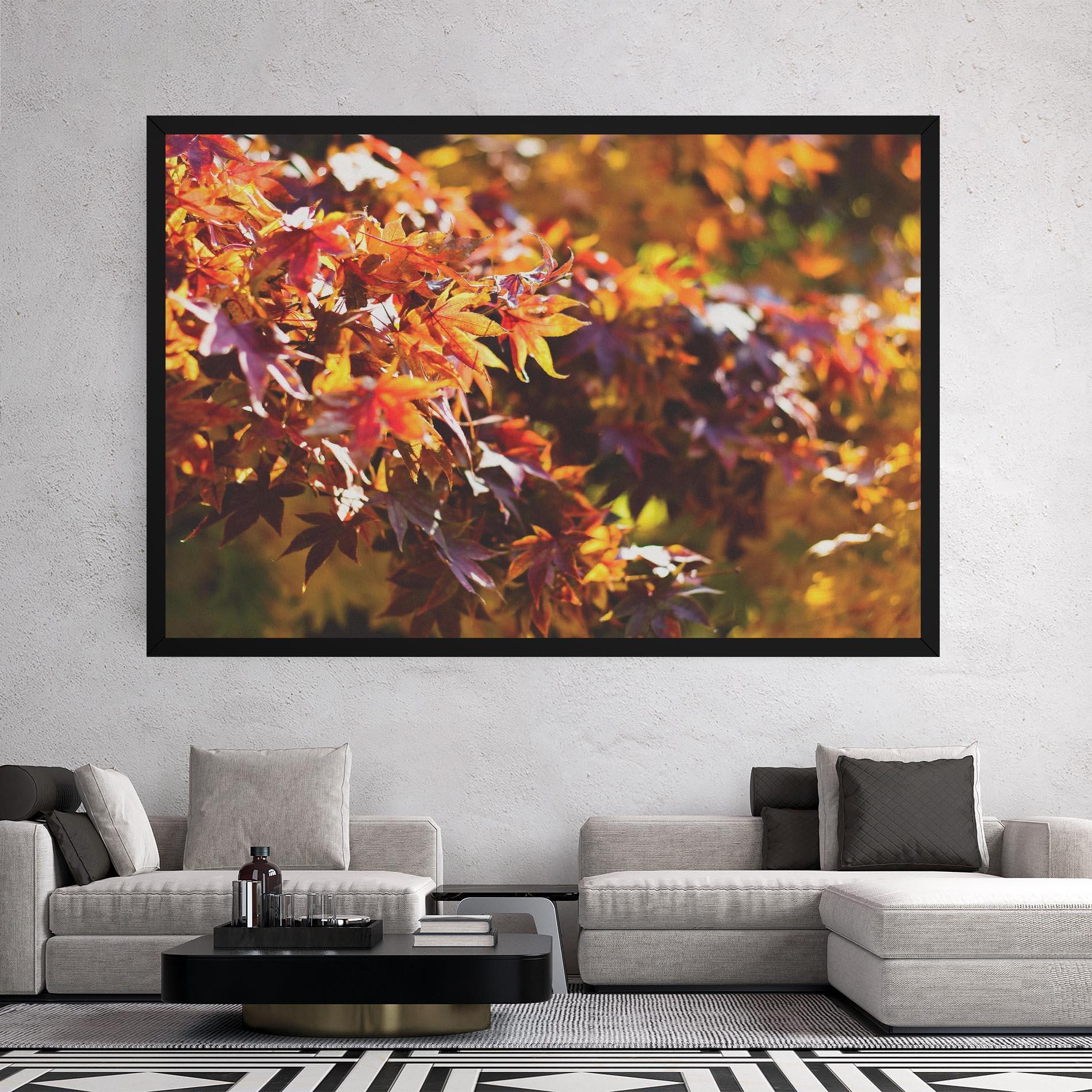 Vászonkép Dark Red Leaves mockup 2