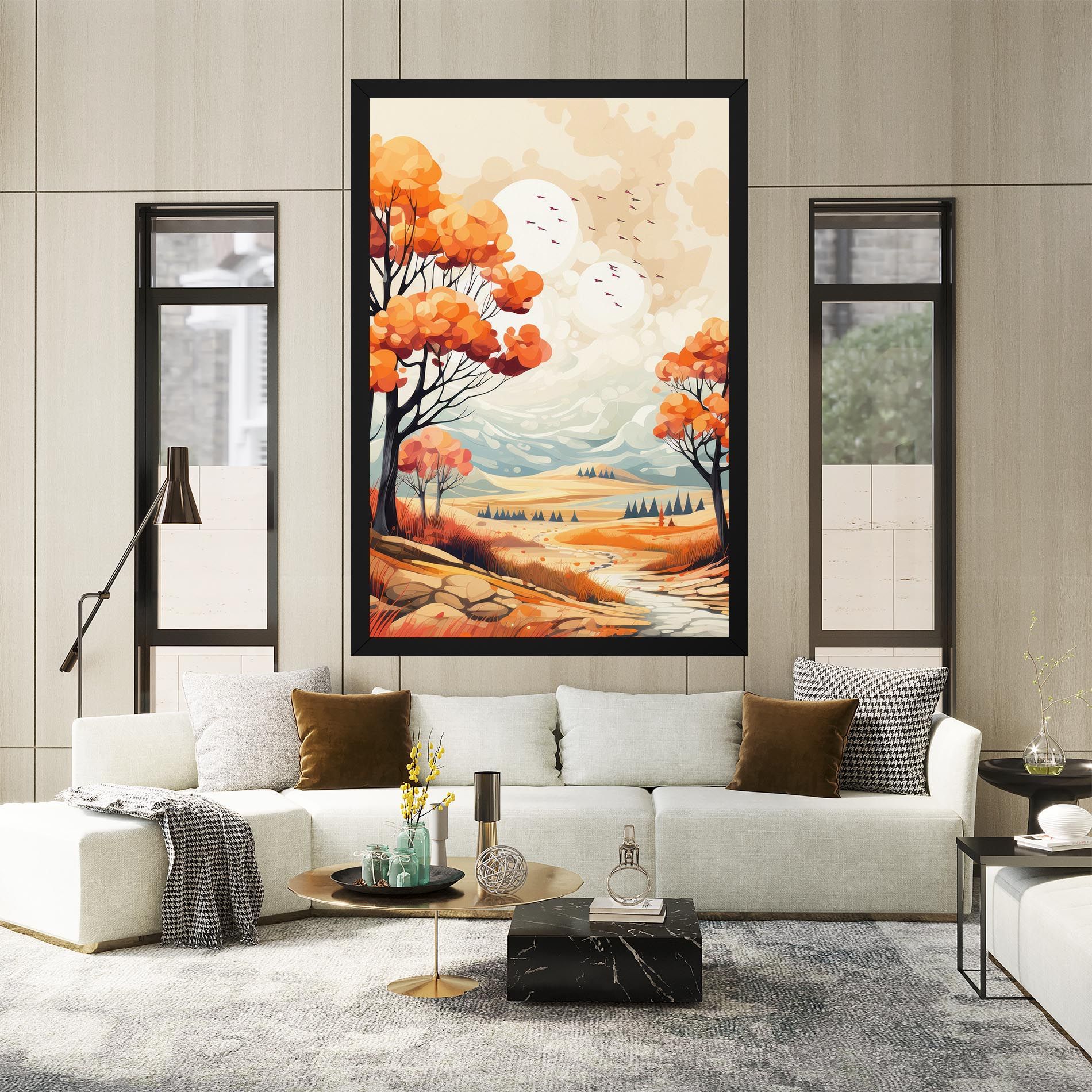 Autumn Tree Painting mockup 2