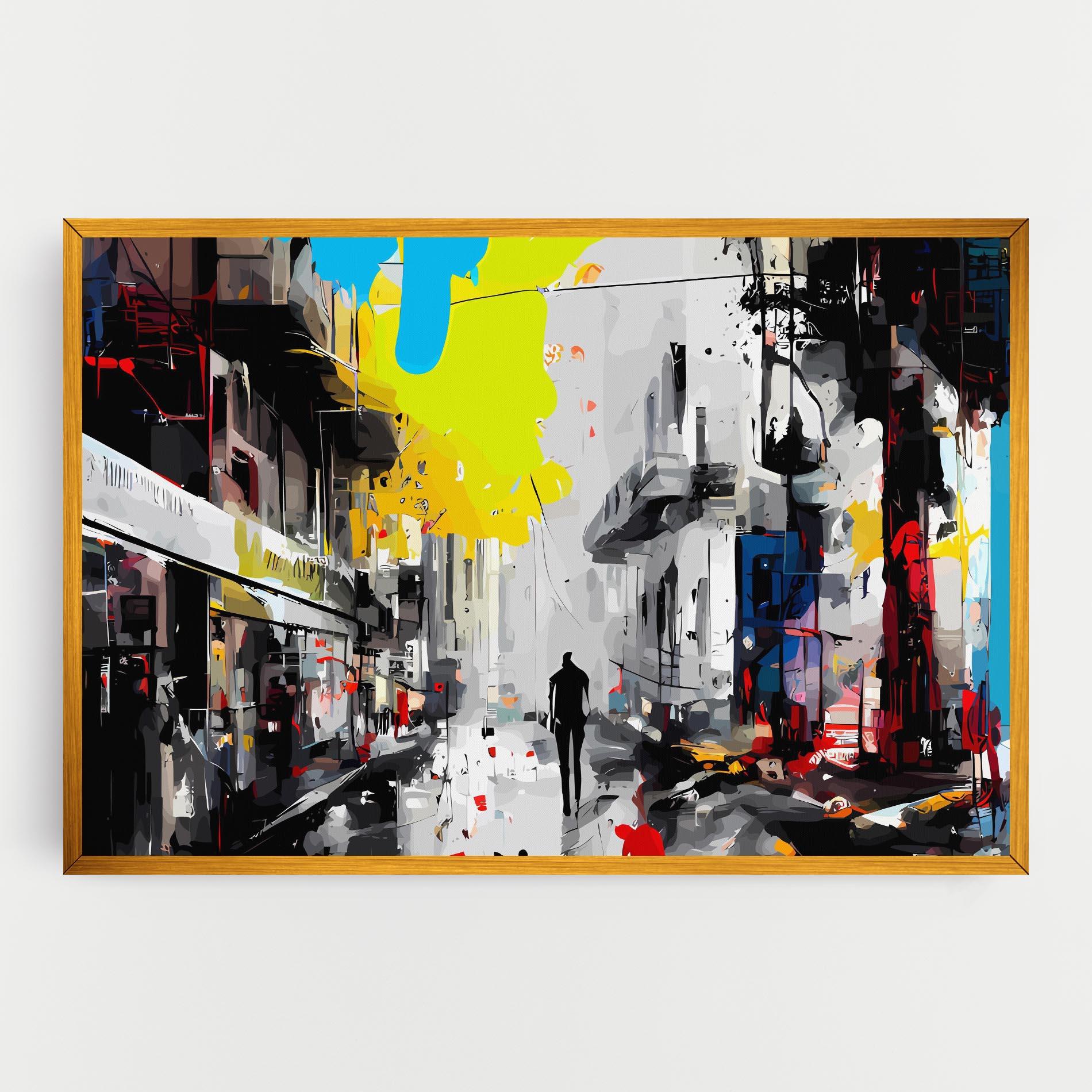 Vászonkép Grunge City Art mockup 0