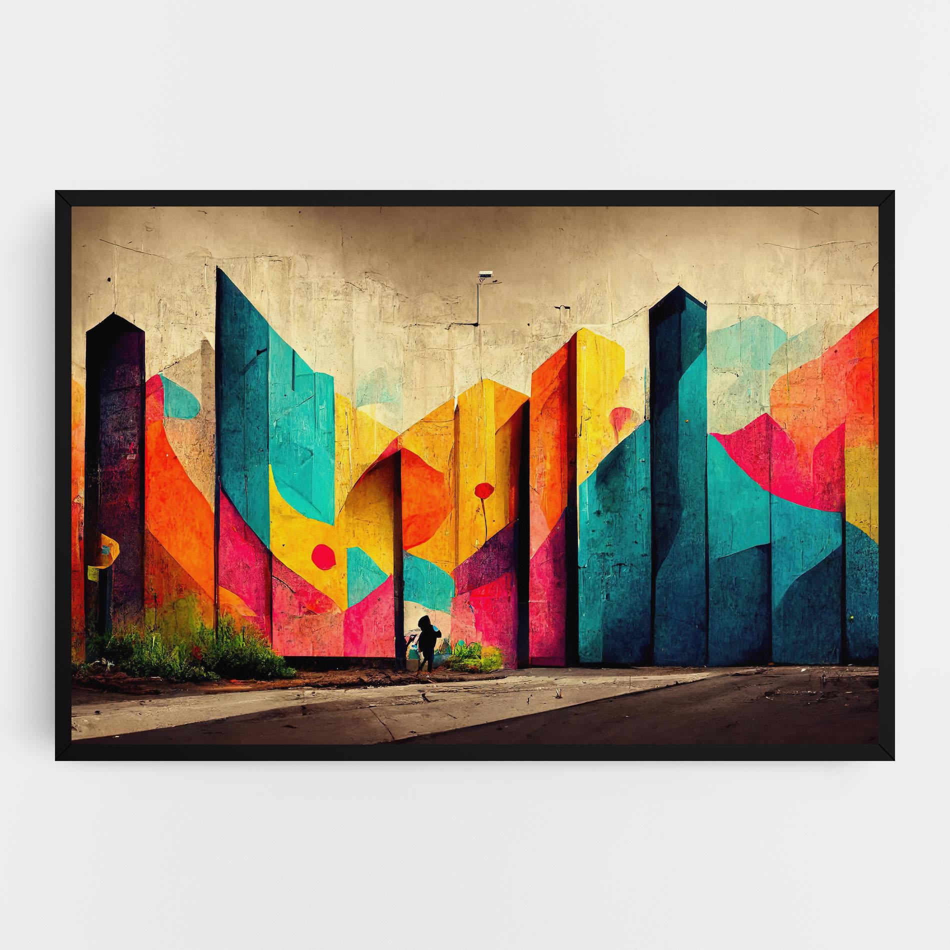 Vászonkép Abstract City Color mockup 0