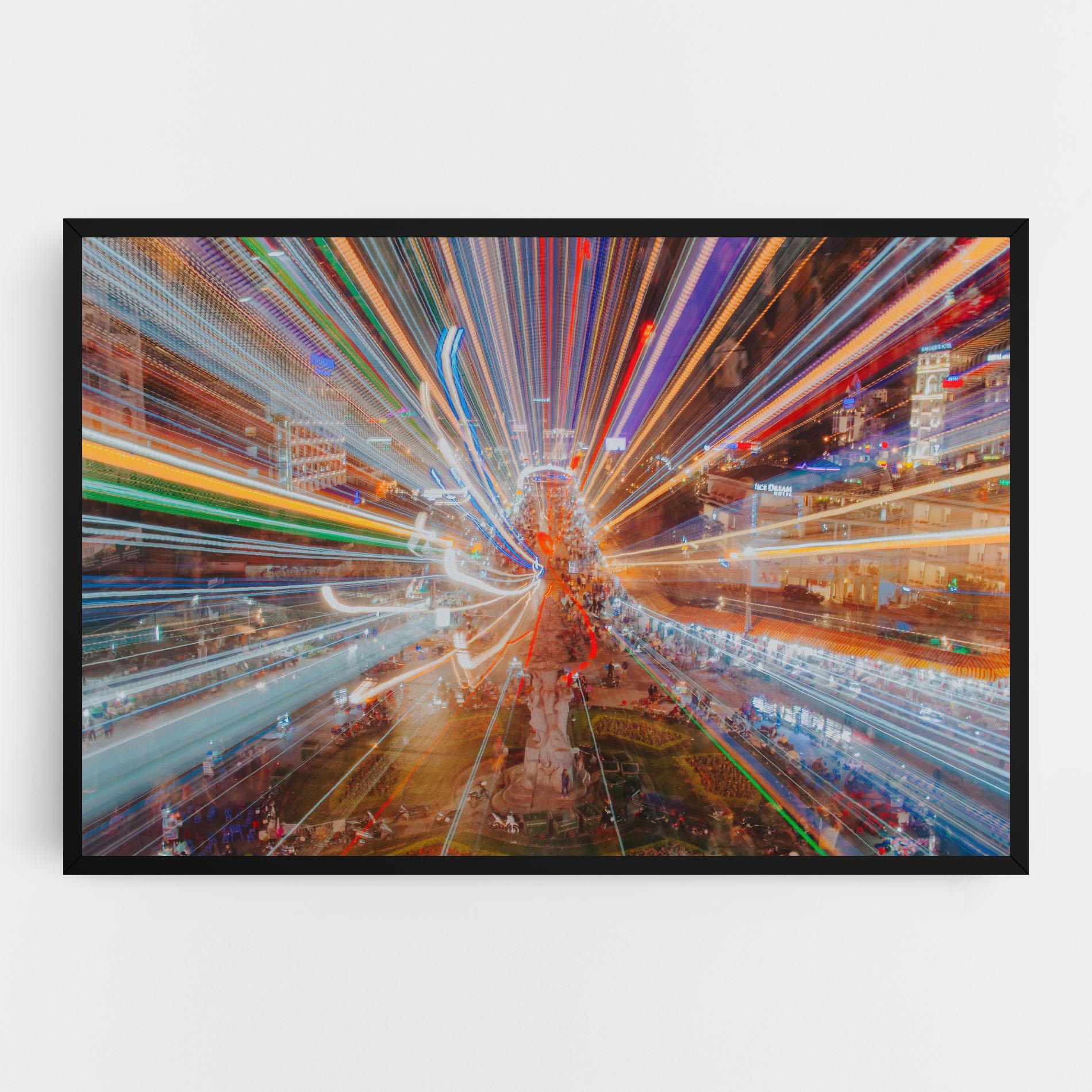 Vászonkép Colorful Light City mockup 0