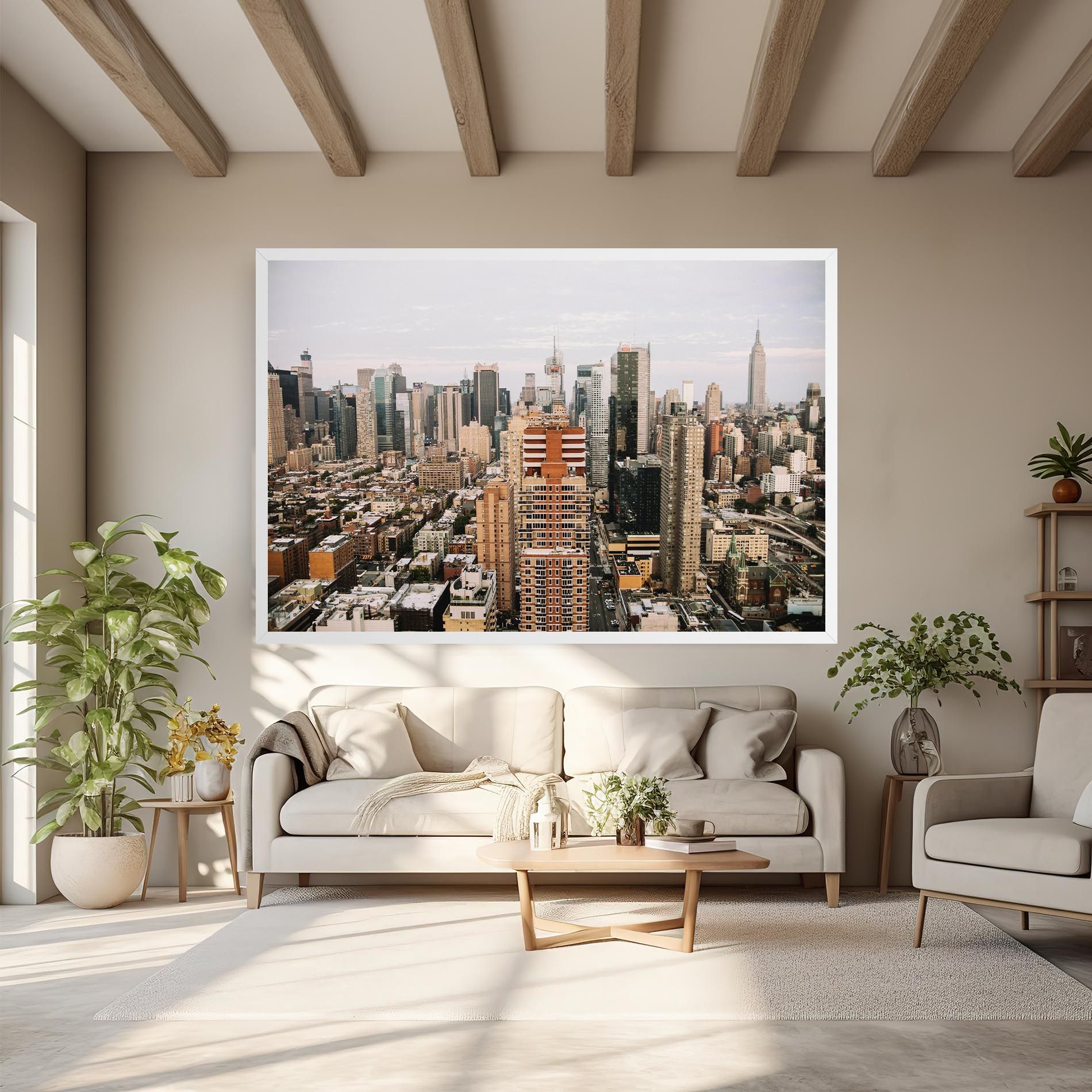 Cream Orange Building mockup 6