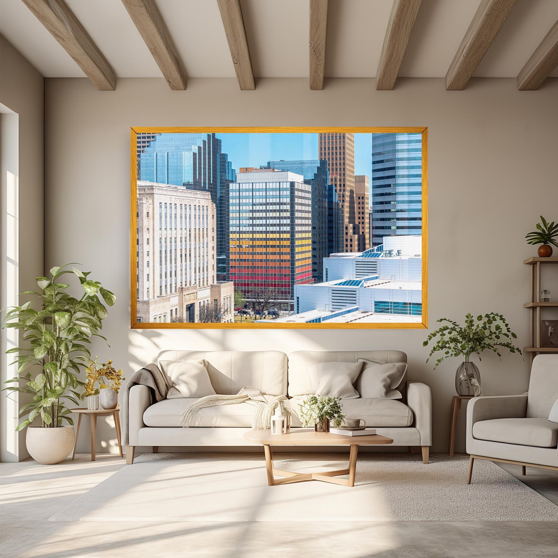 Vászonkép Colorful Urban Building mockup 6