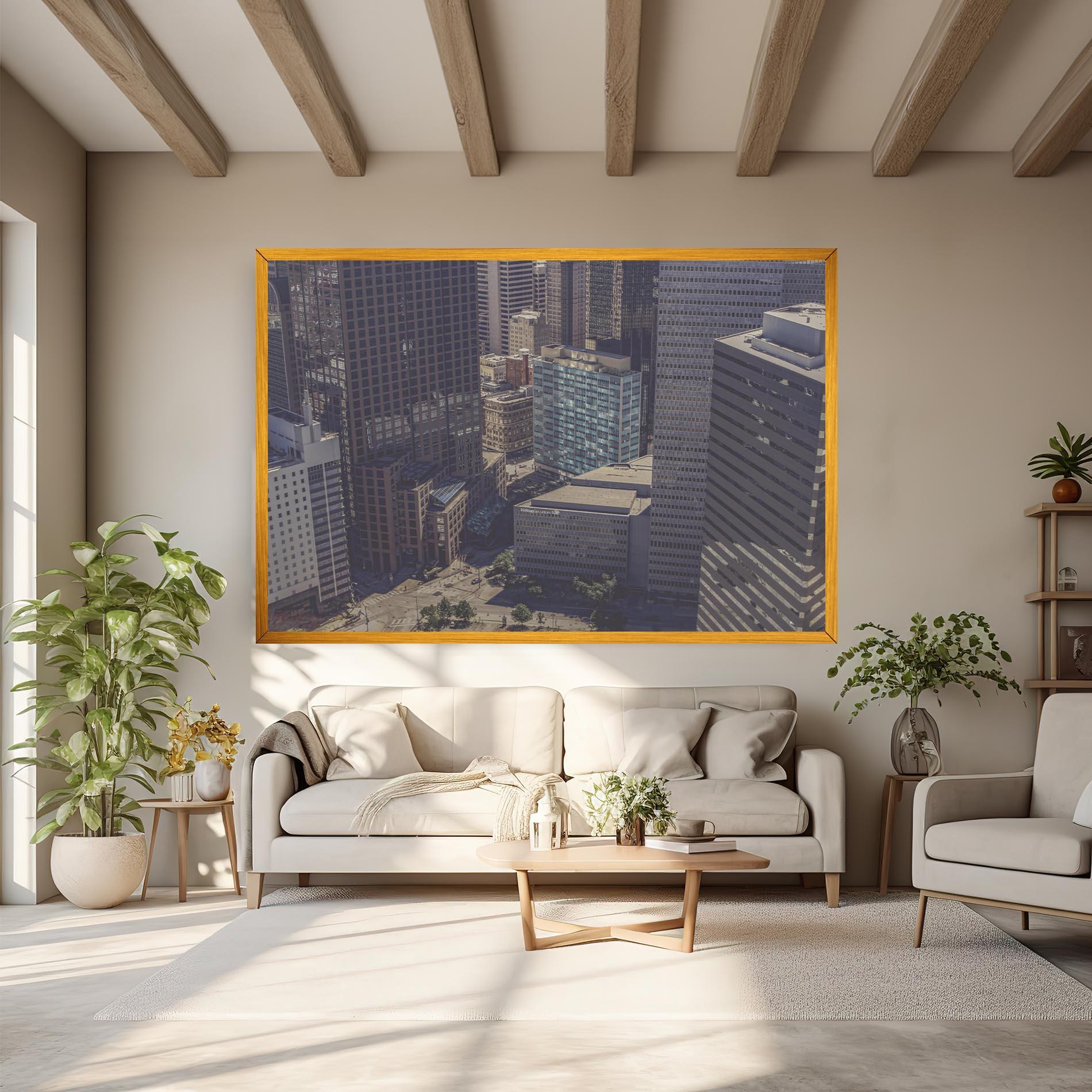 Vászonkép Cream Light Building mockup 6