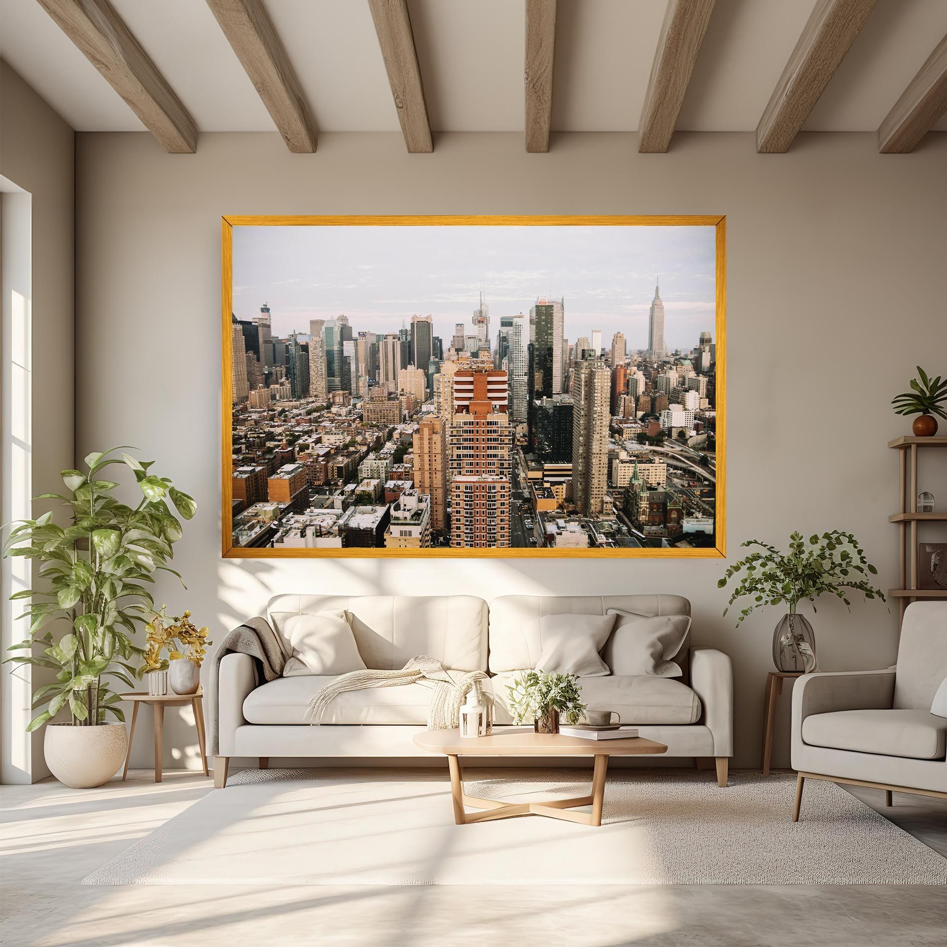 Cream Orange Building mockup 6