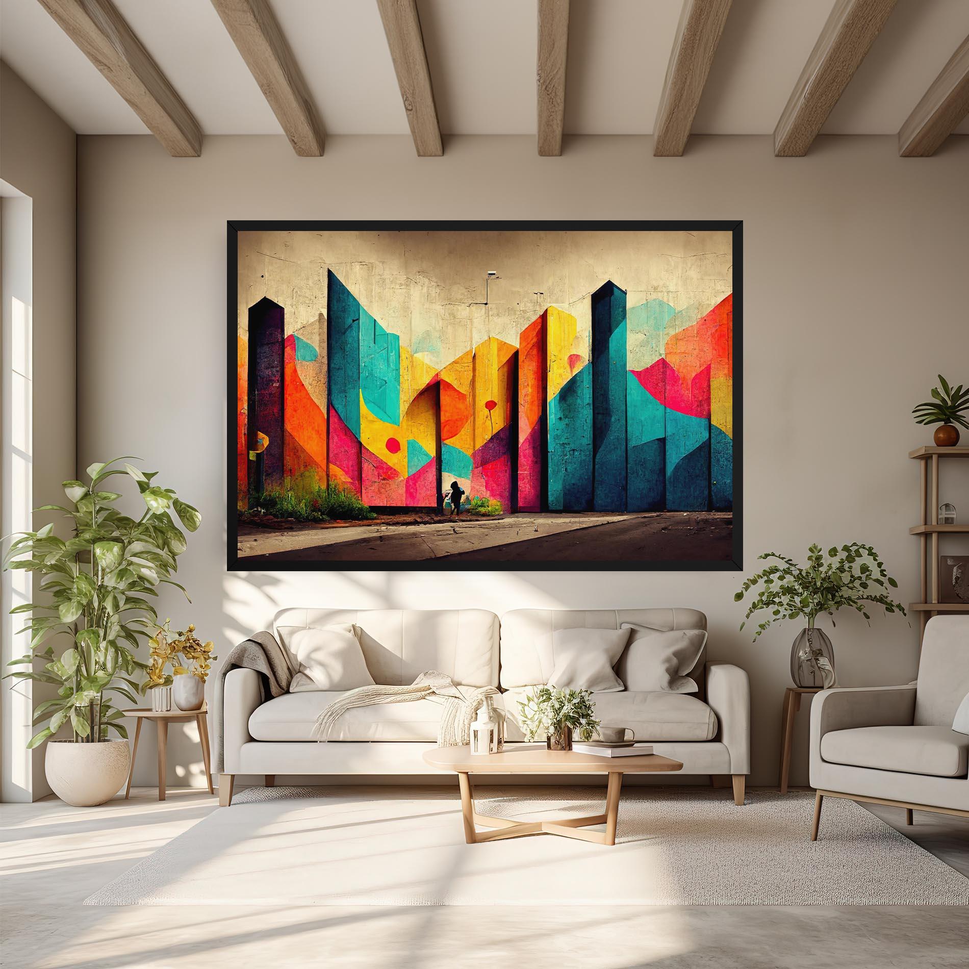 Vászonkép Abstract City Color mockup 6