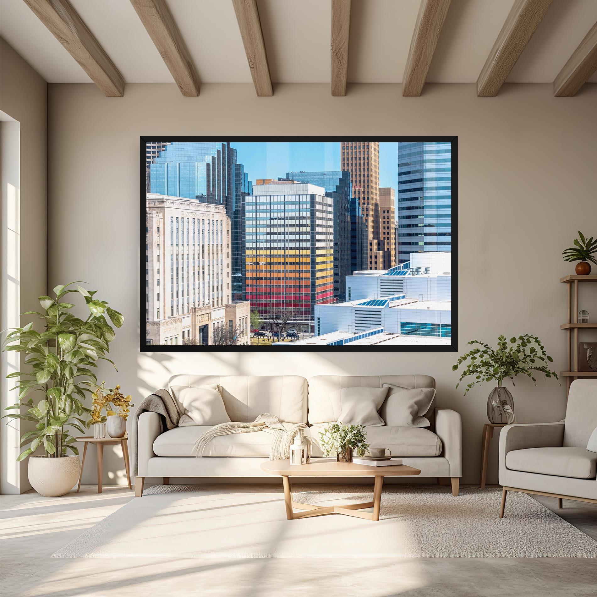 Vászonkép Colorful Urban Building mockup 6