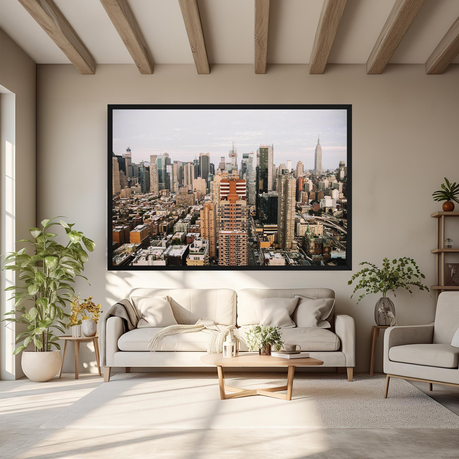 Vászonkép Cream Orange Building mockup 6