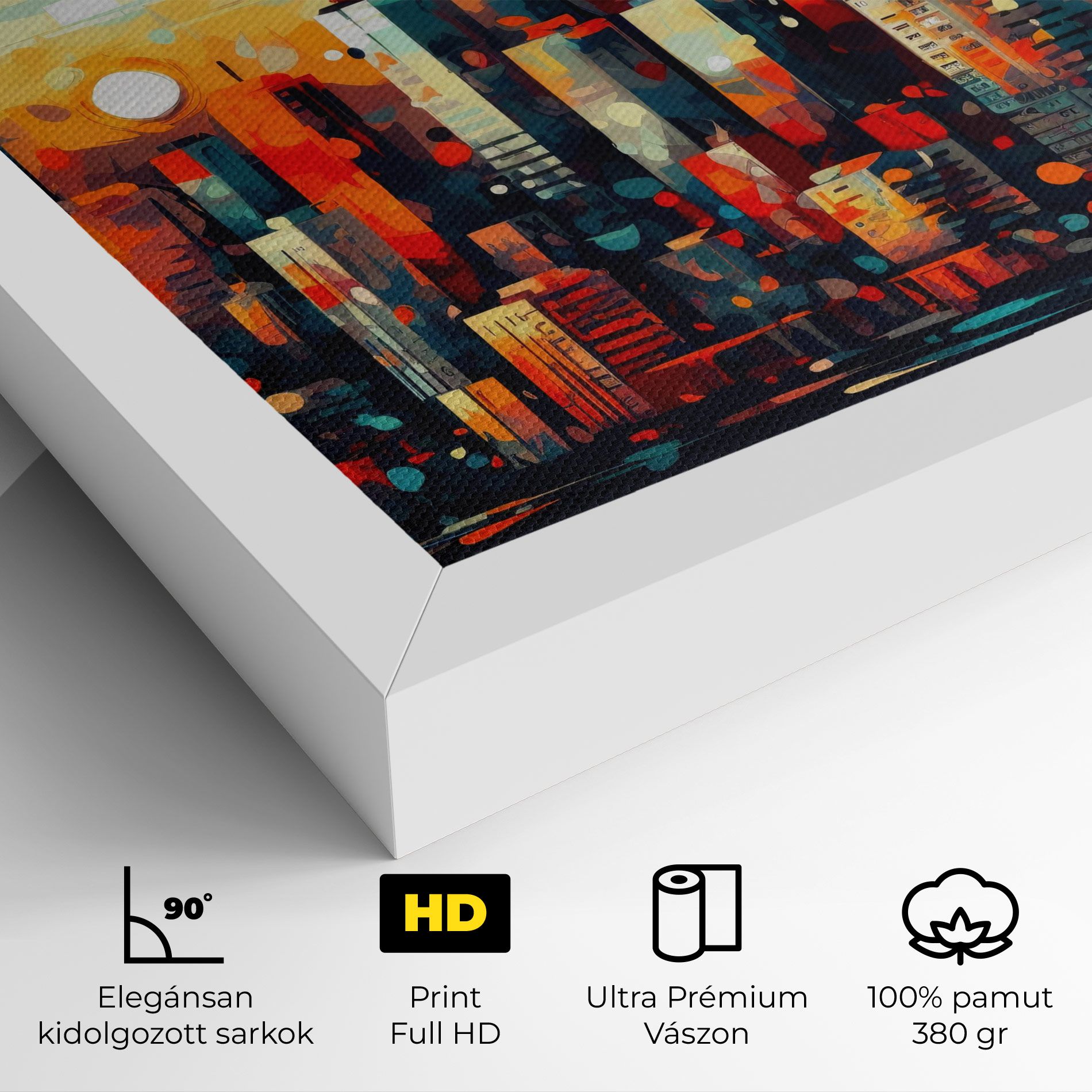 Colorful City Painting mockup 4