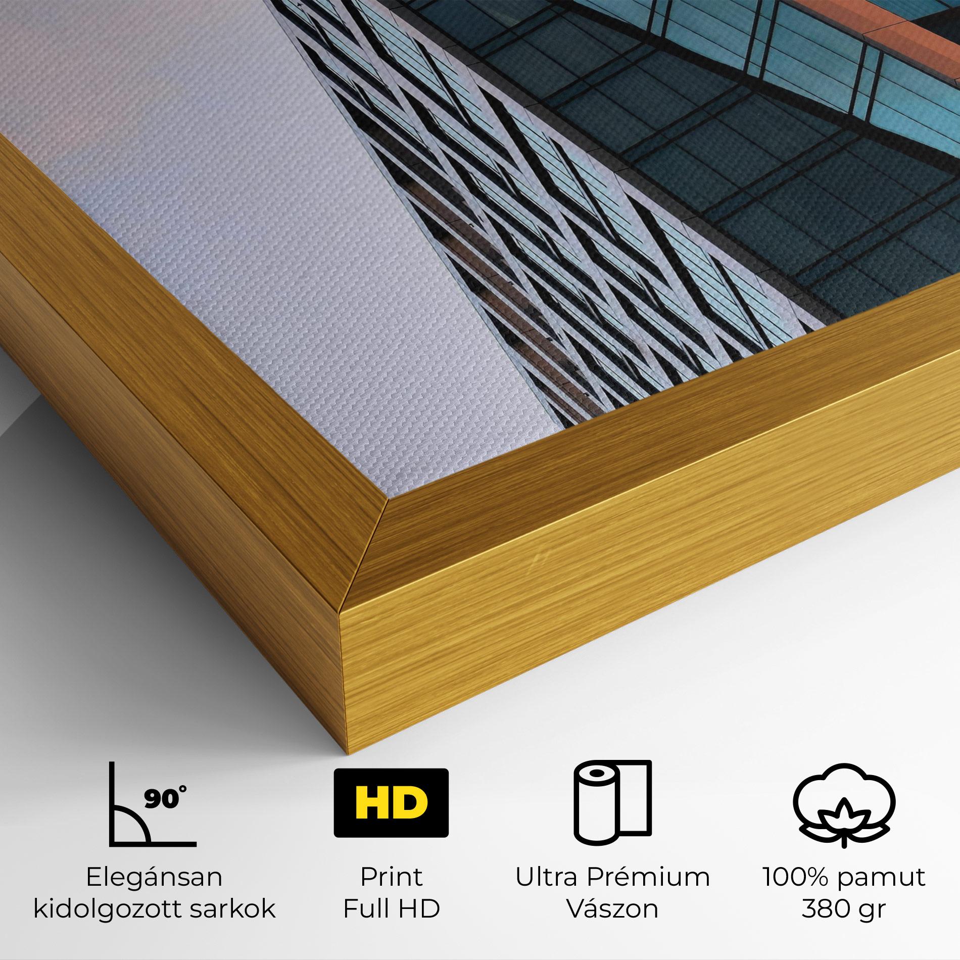 Vászonkép Blue Glass Building mockup 4