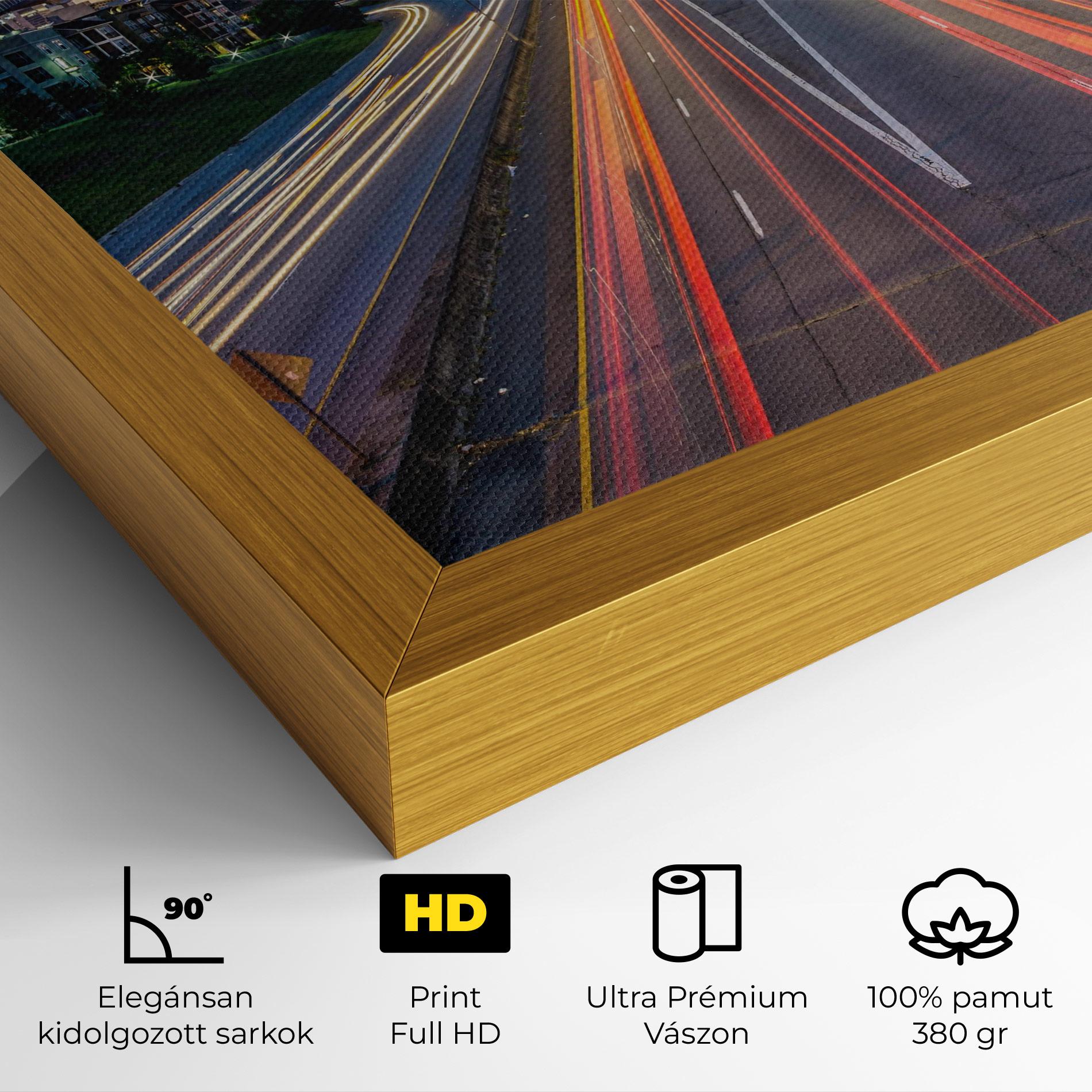 Vászonkép Car Lights City mockup 4