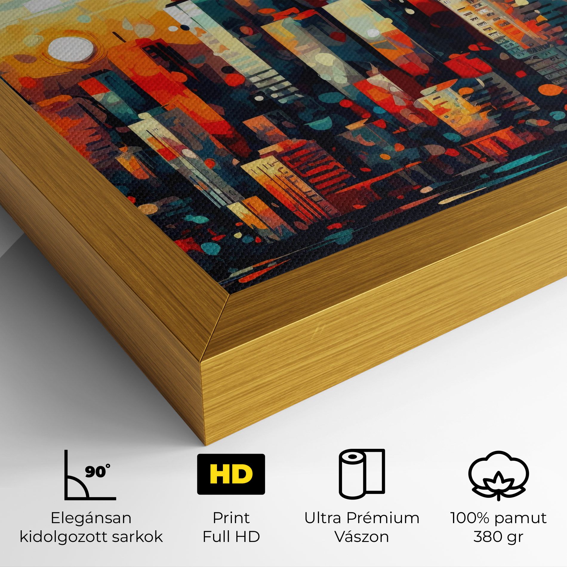 Colorful City Painting mockup 4