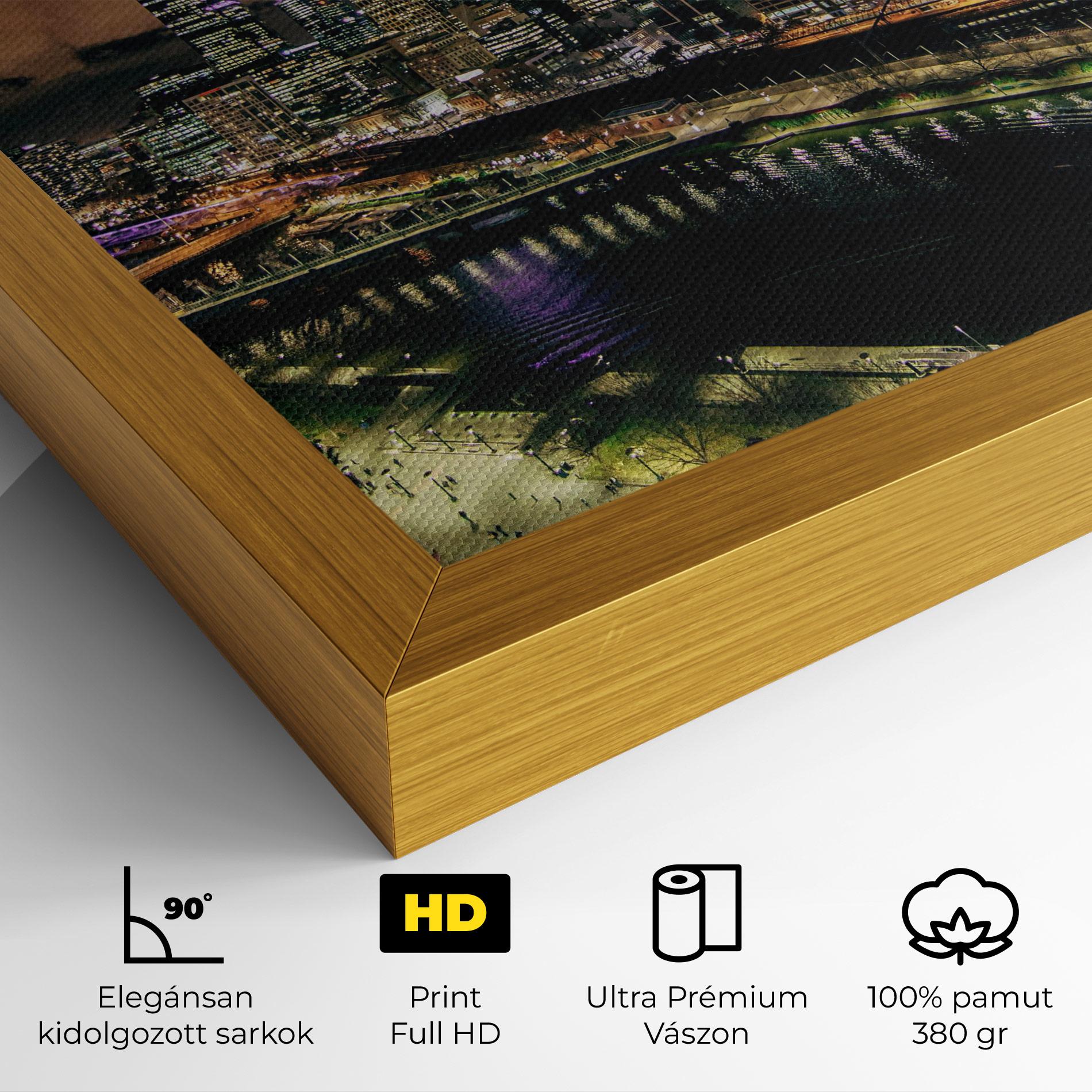 Vászonkép Green Purple City mockup 4