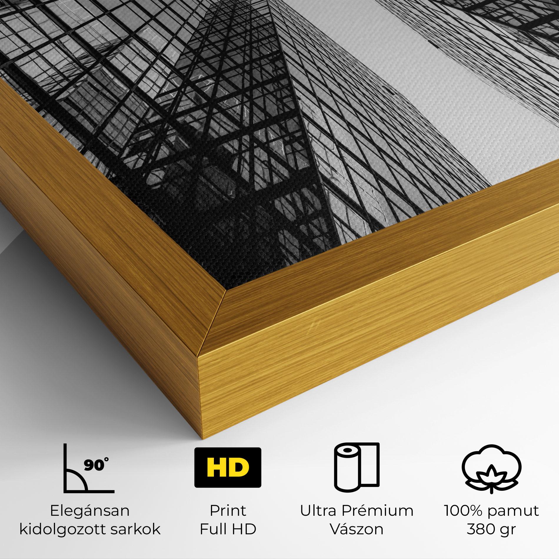 Vászonkép Plane Grey Building mockup 4