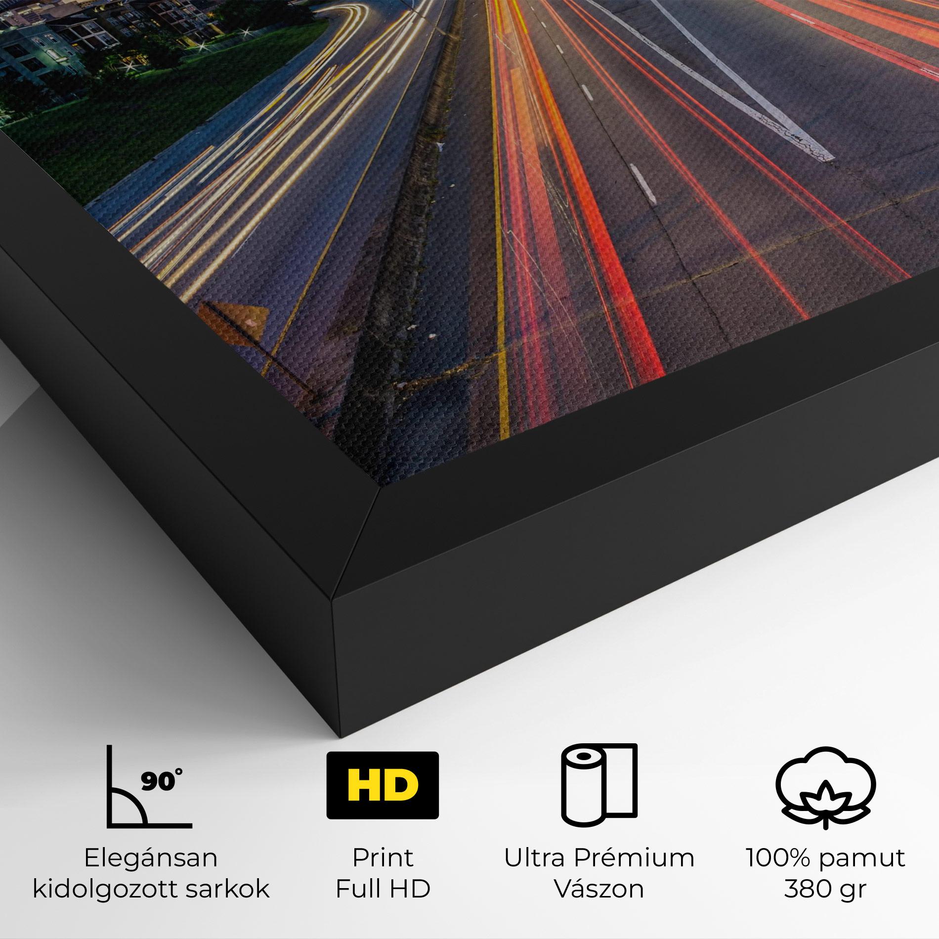 Vászonkép Car Lights City mockup 4