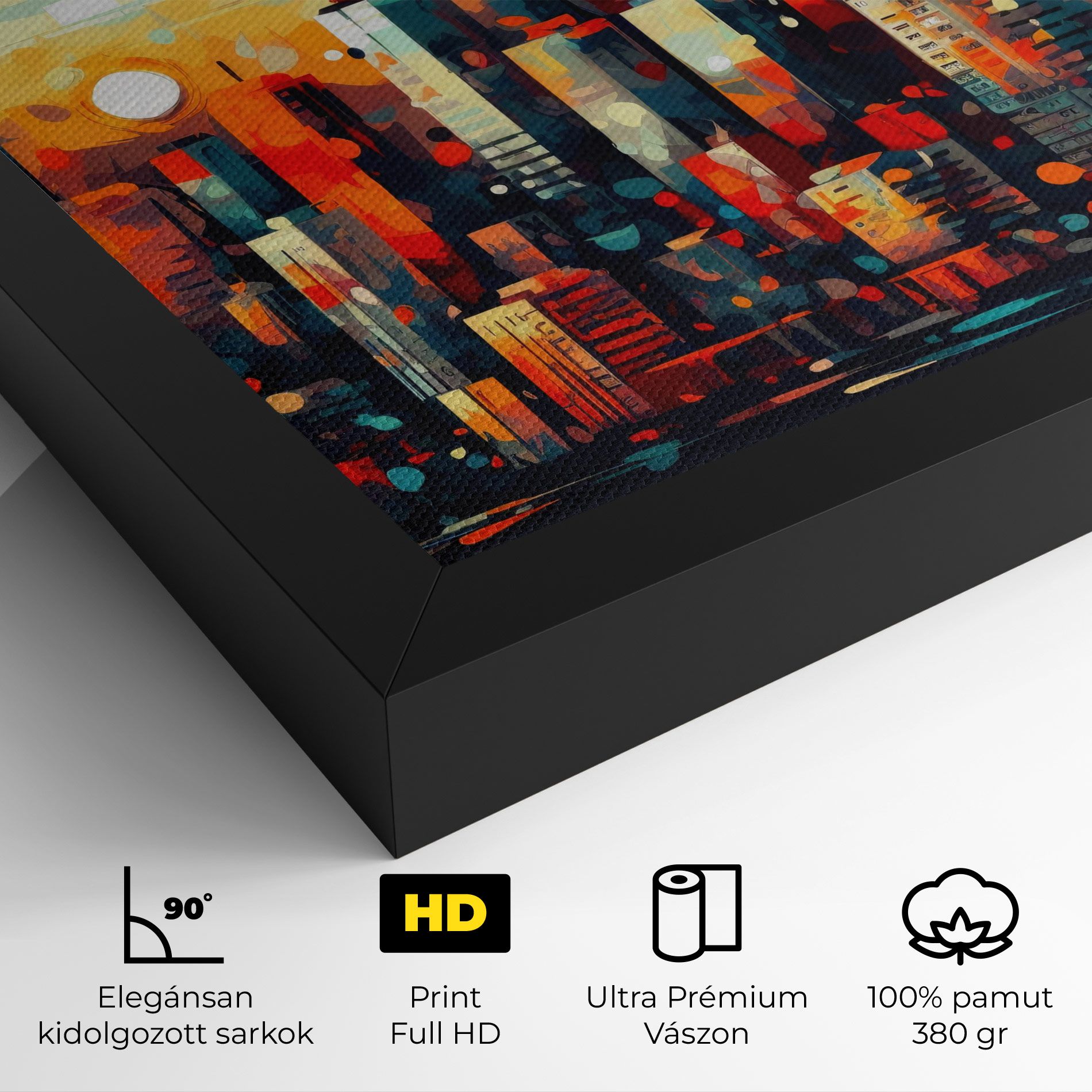 Colorful City Painting mockup 4