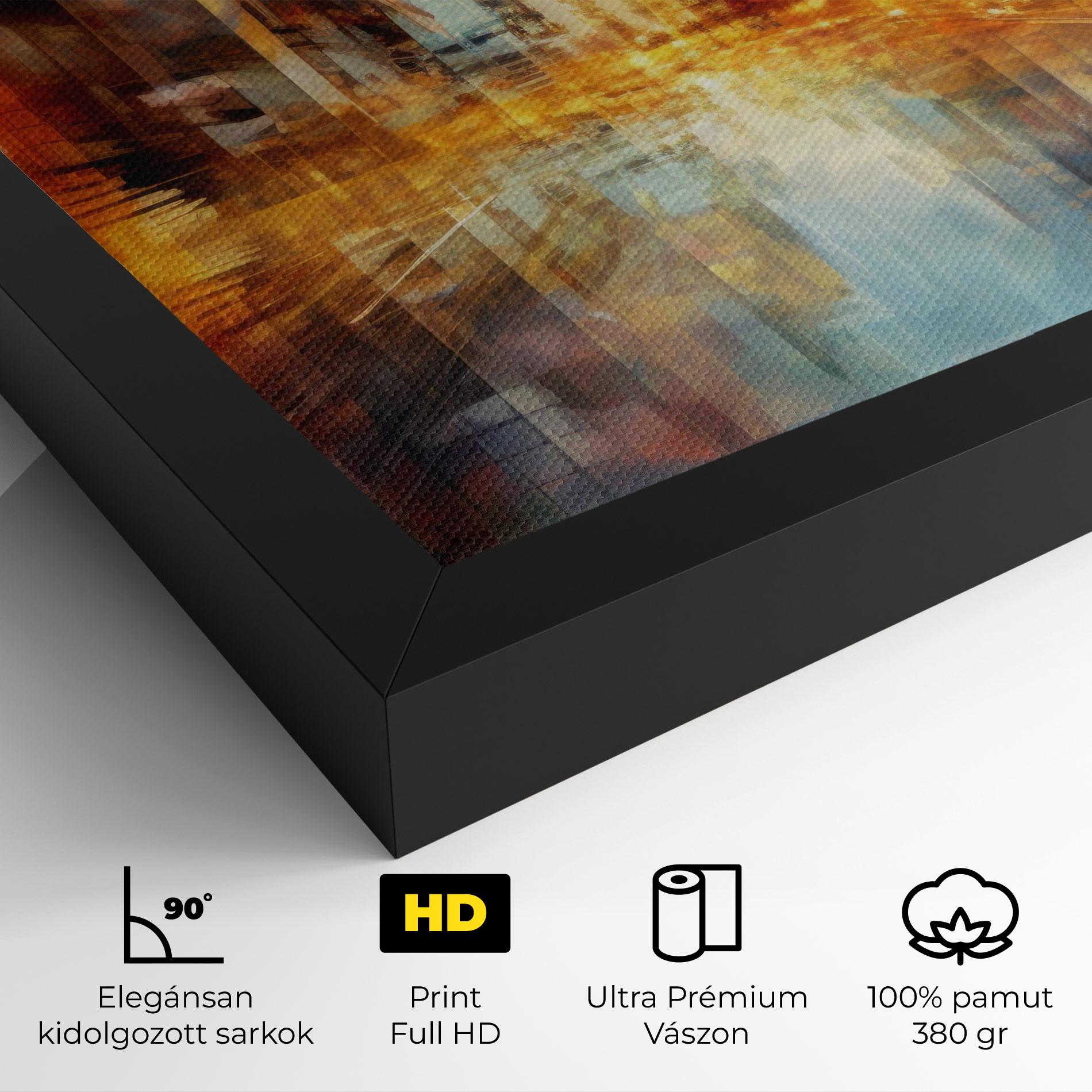 Vászonkép Orange Lights City mockup 4