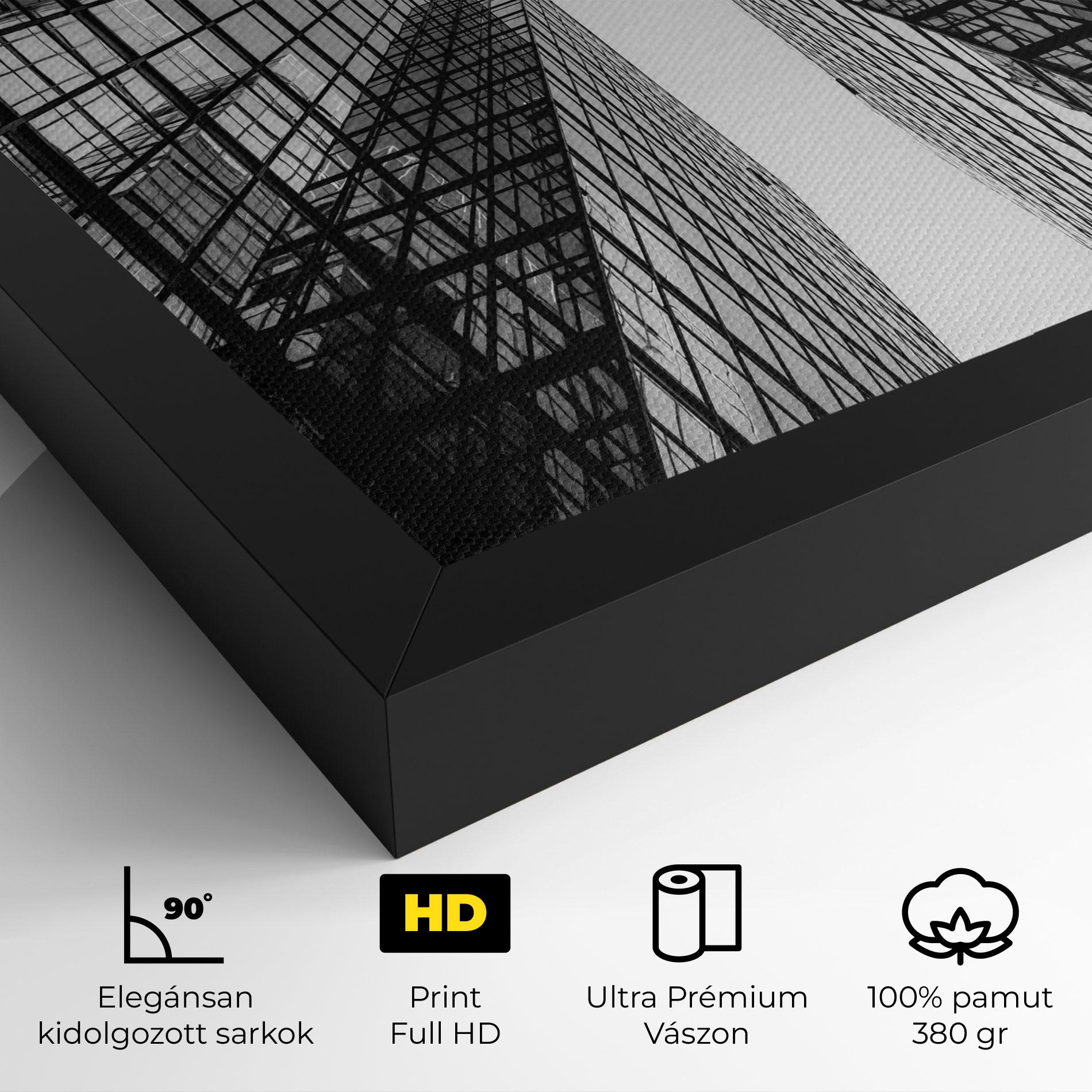 Vászonkép Plane Grey Building mockup 4