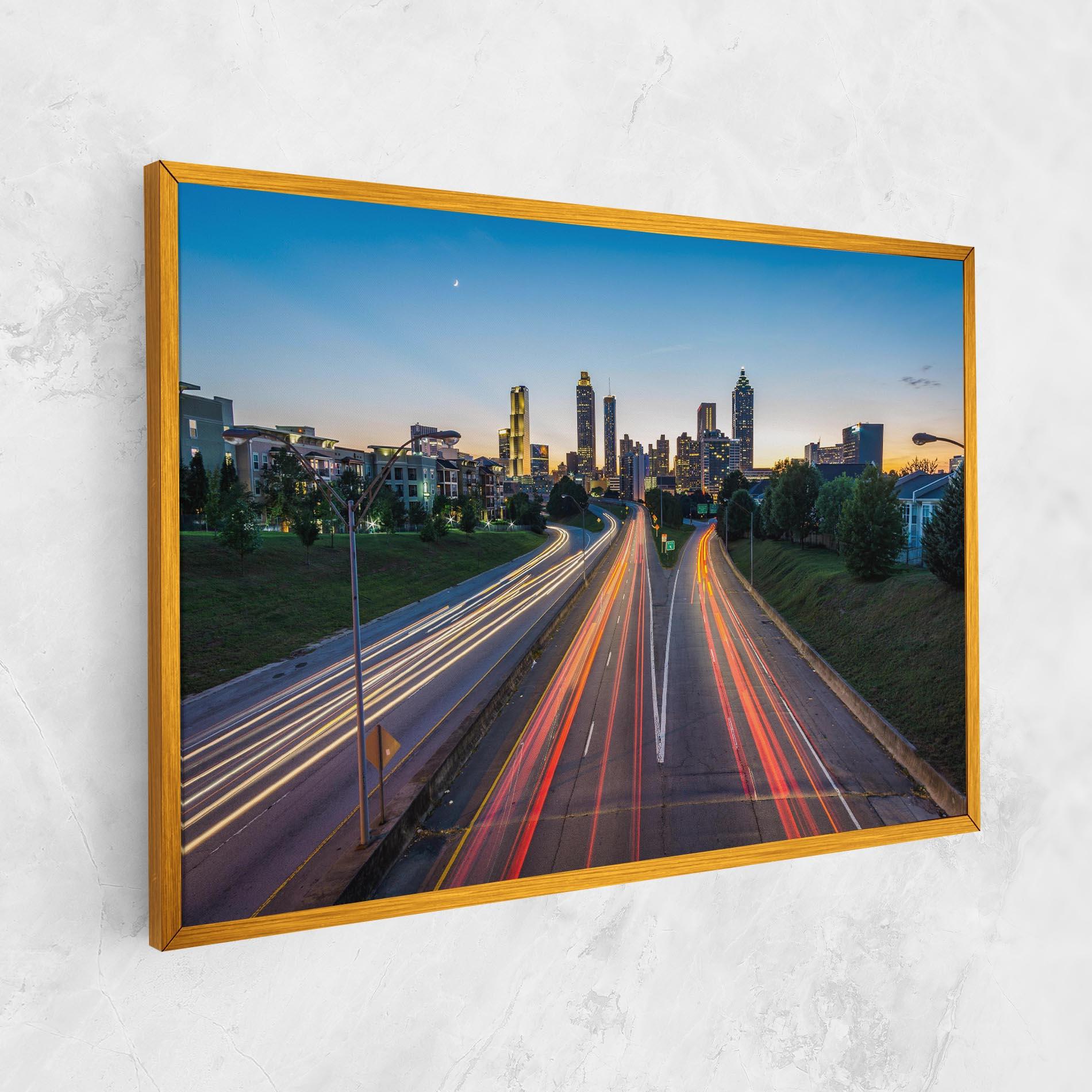 Vászonkép Car Lights City mockup 1