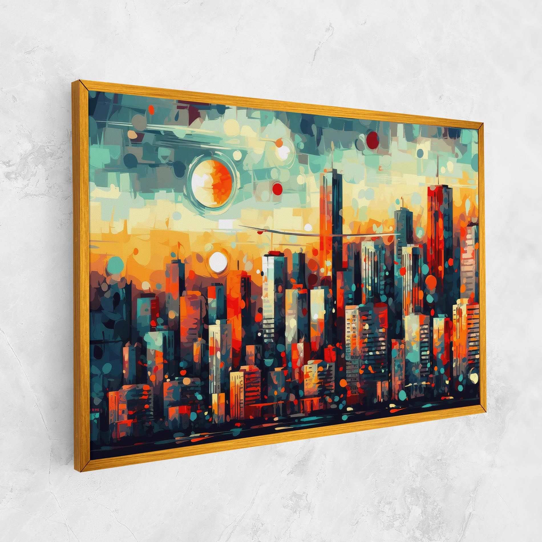 Colorful City Painting mockup 1