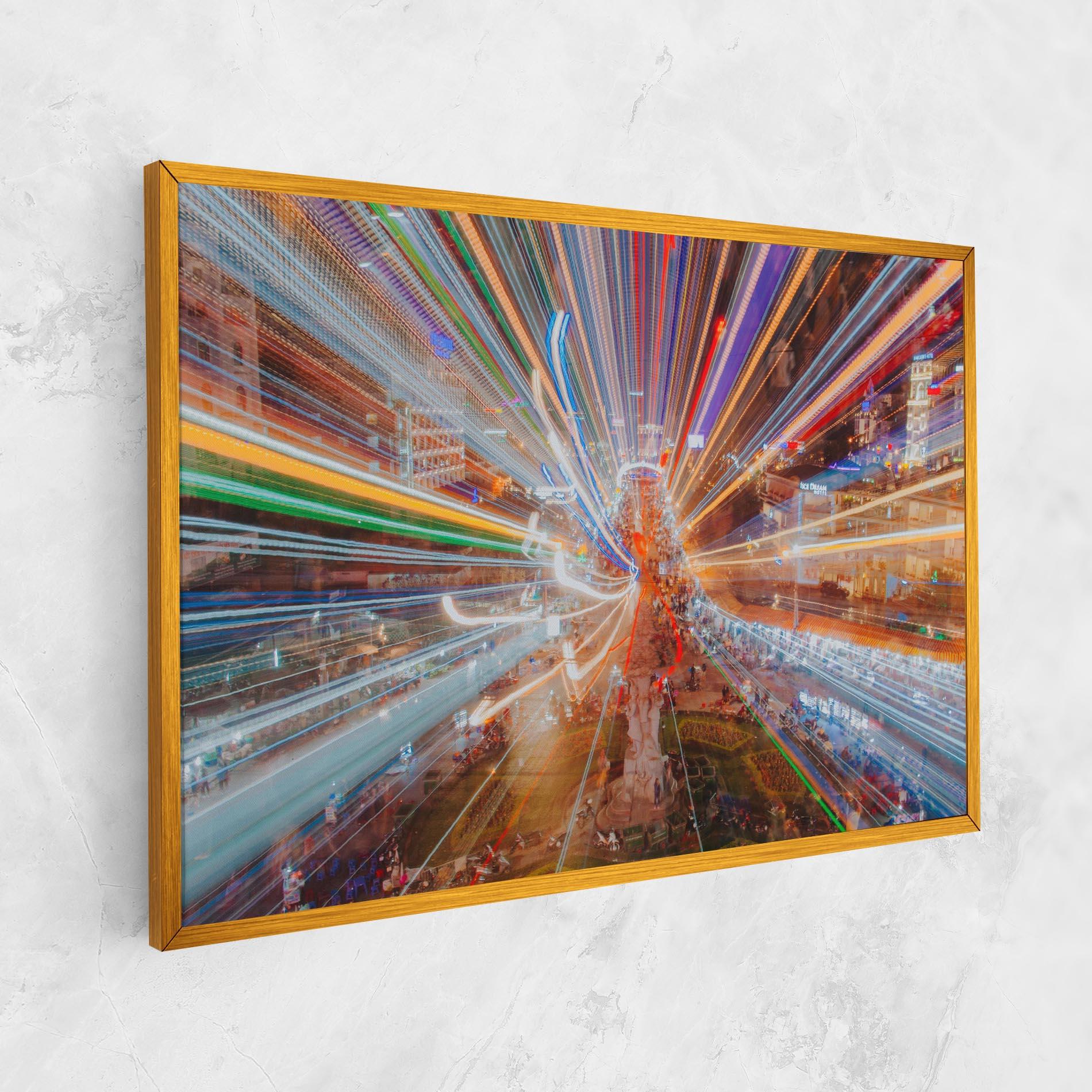 Vászonkép Colorful Light City mockup 1