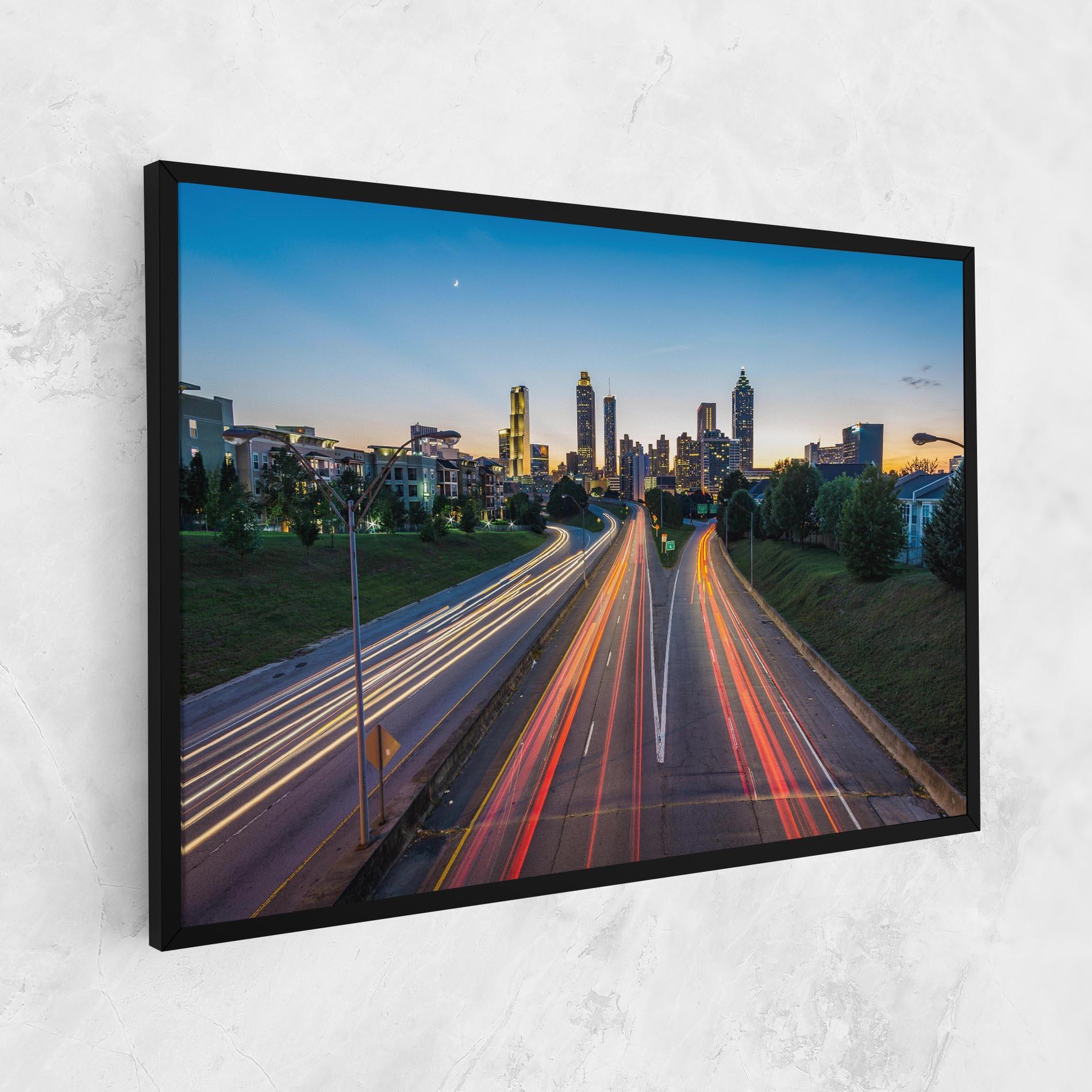 Vászonkép Car Lights City mockup 1