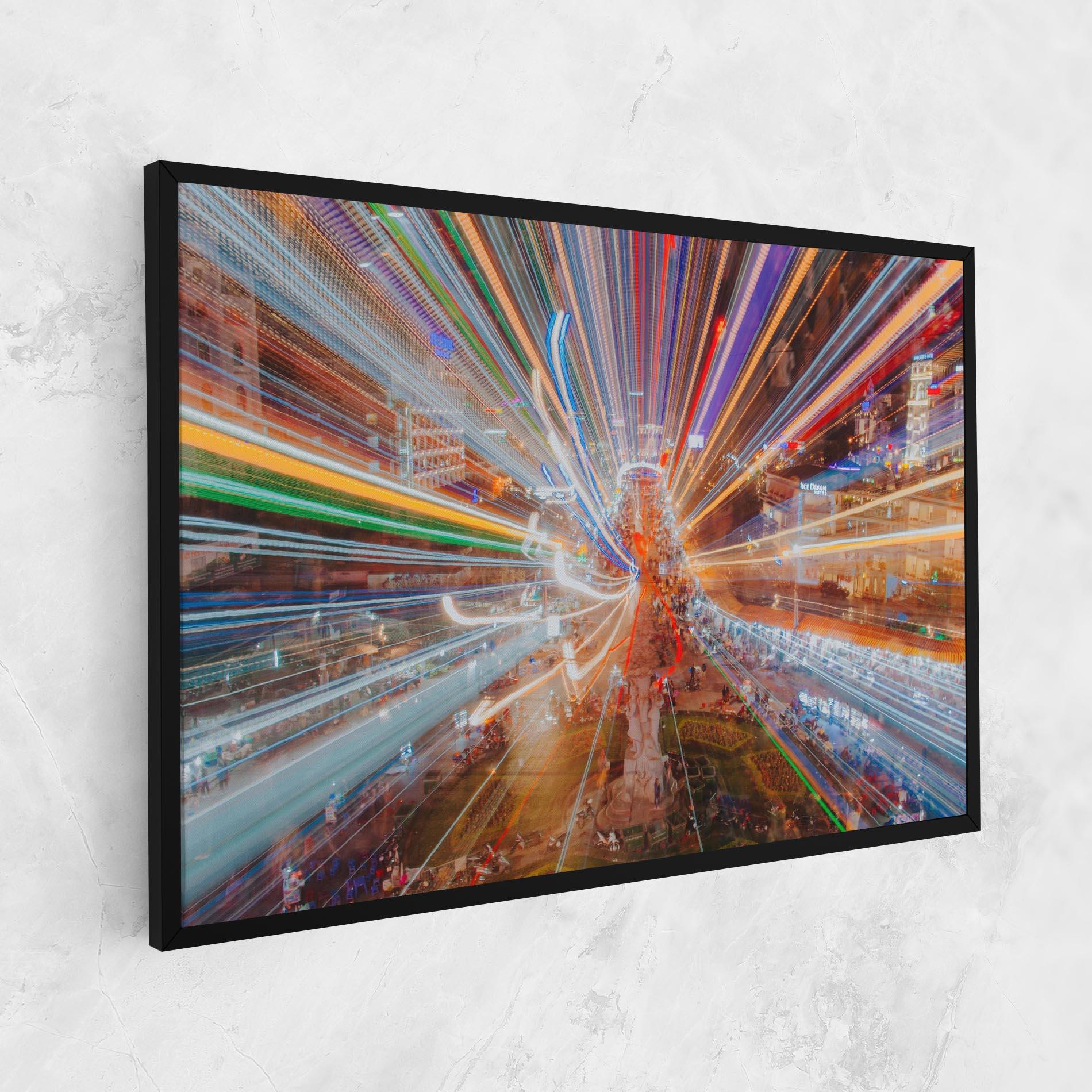 Vászonkép Colorful Light City mockup 1