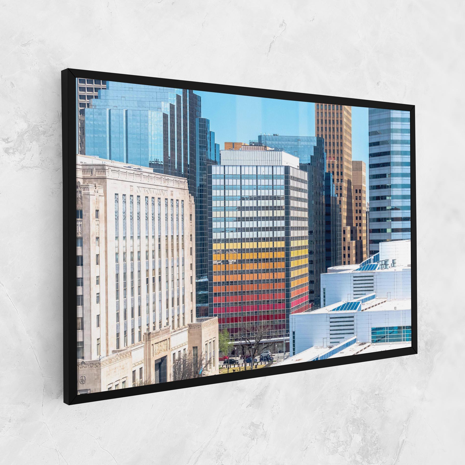 Vászonkép Colorful Urban Building mockup 1