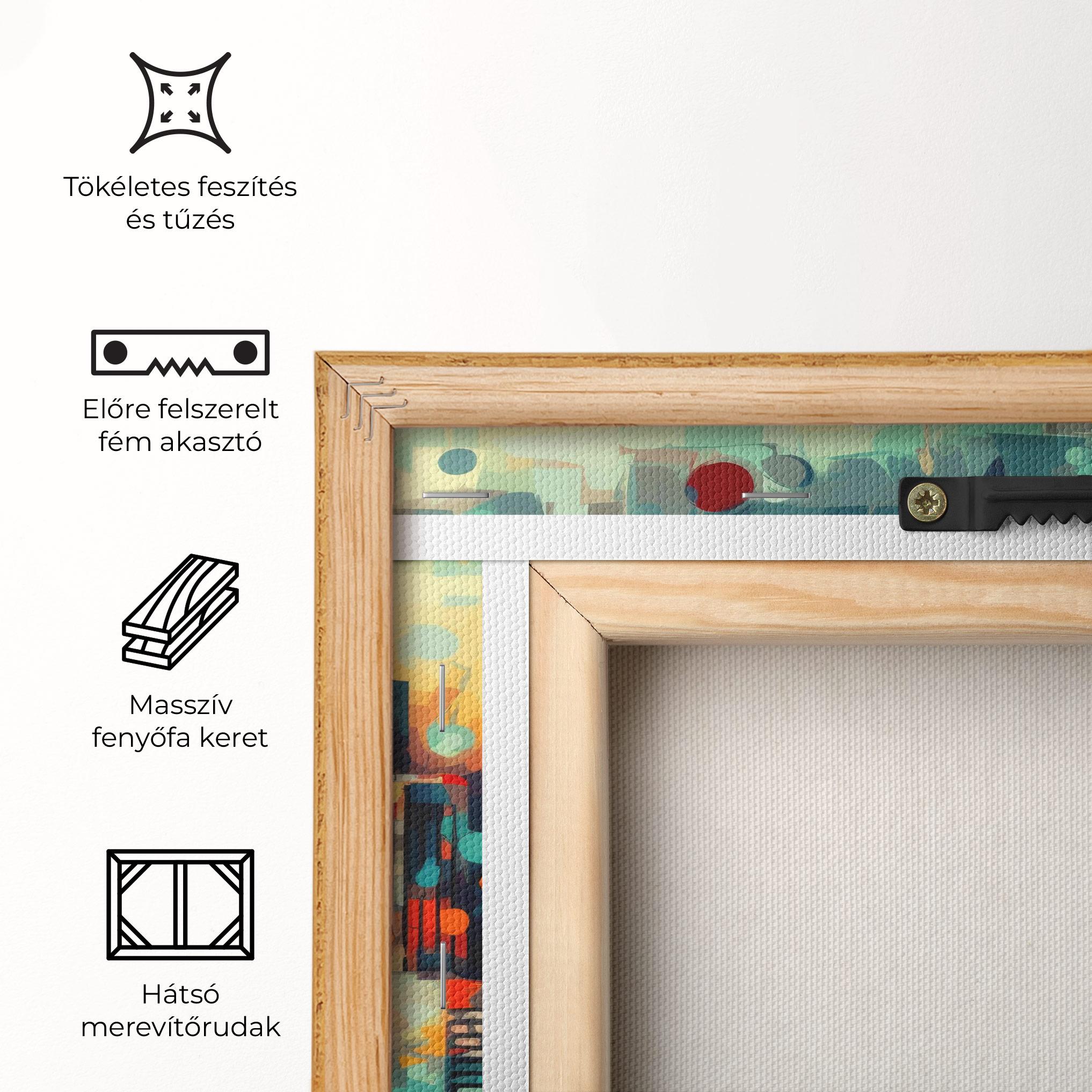 Vászonkép Colorful City Painting mockup 5