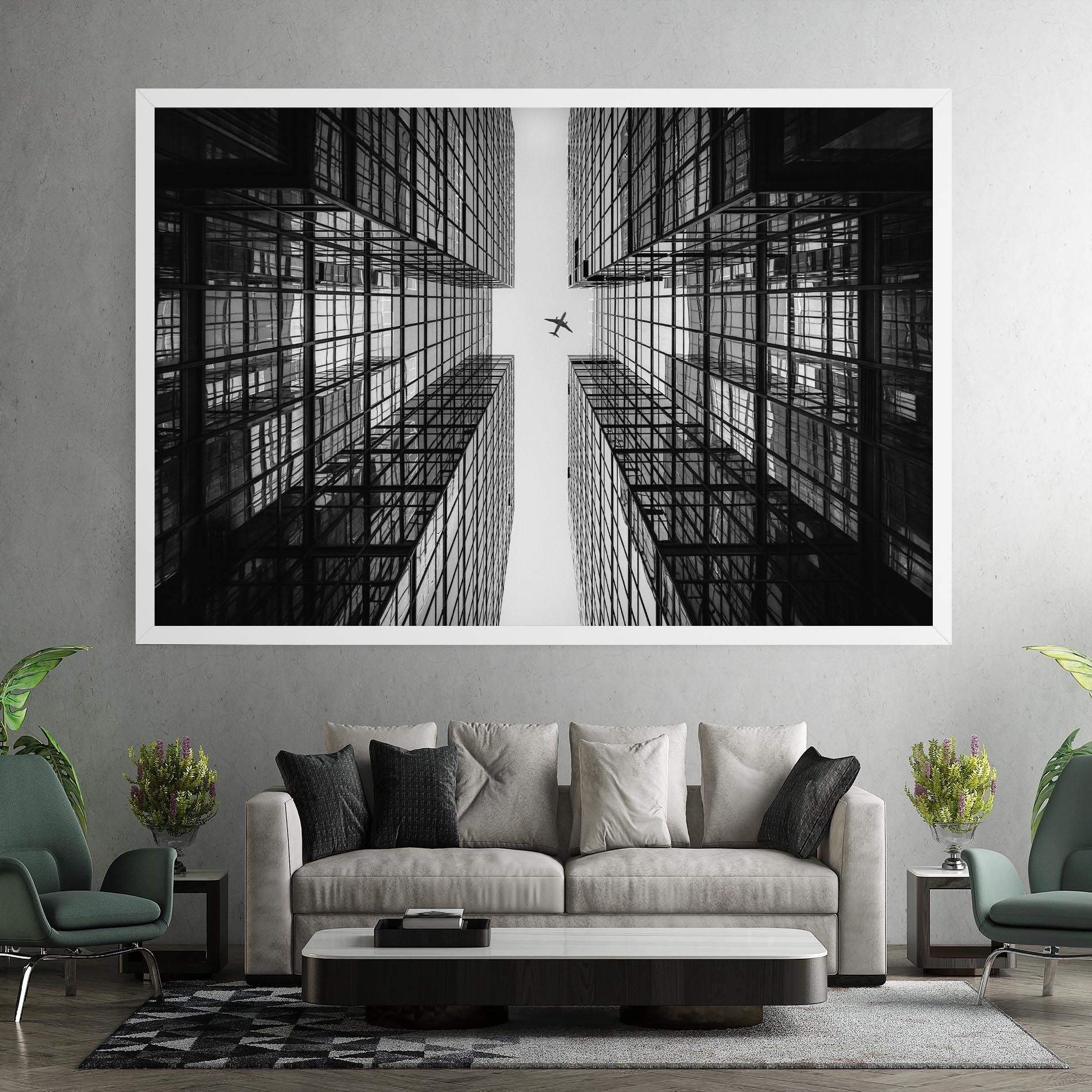 Plane Grey Building mockup 7