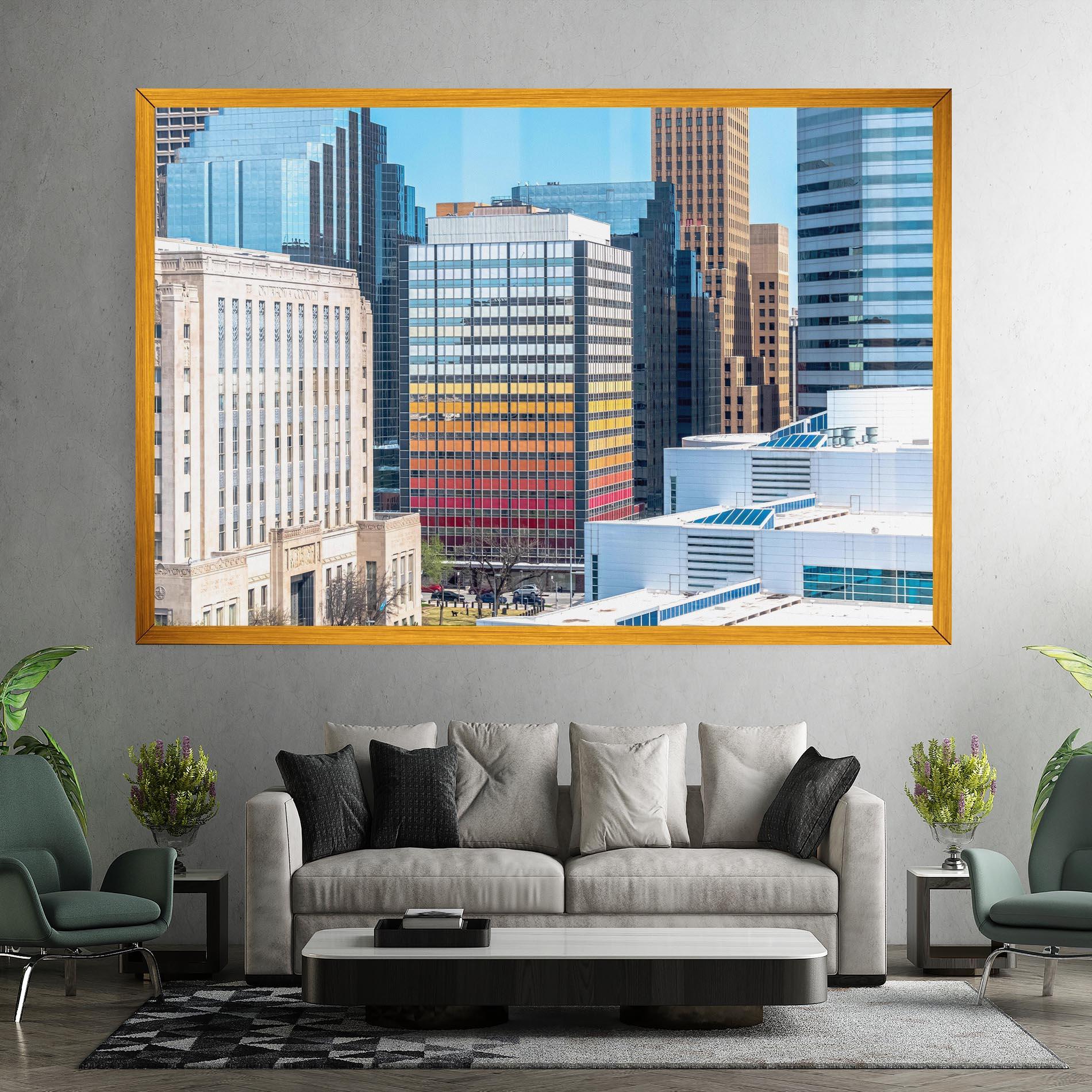 Vászonkép Colorful Urban Building mockup 7