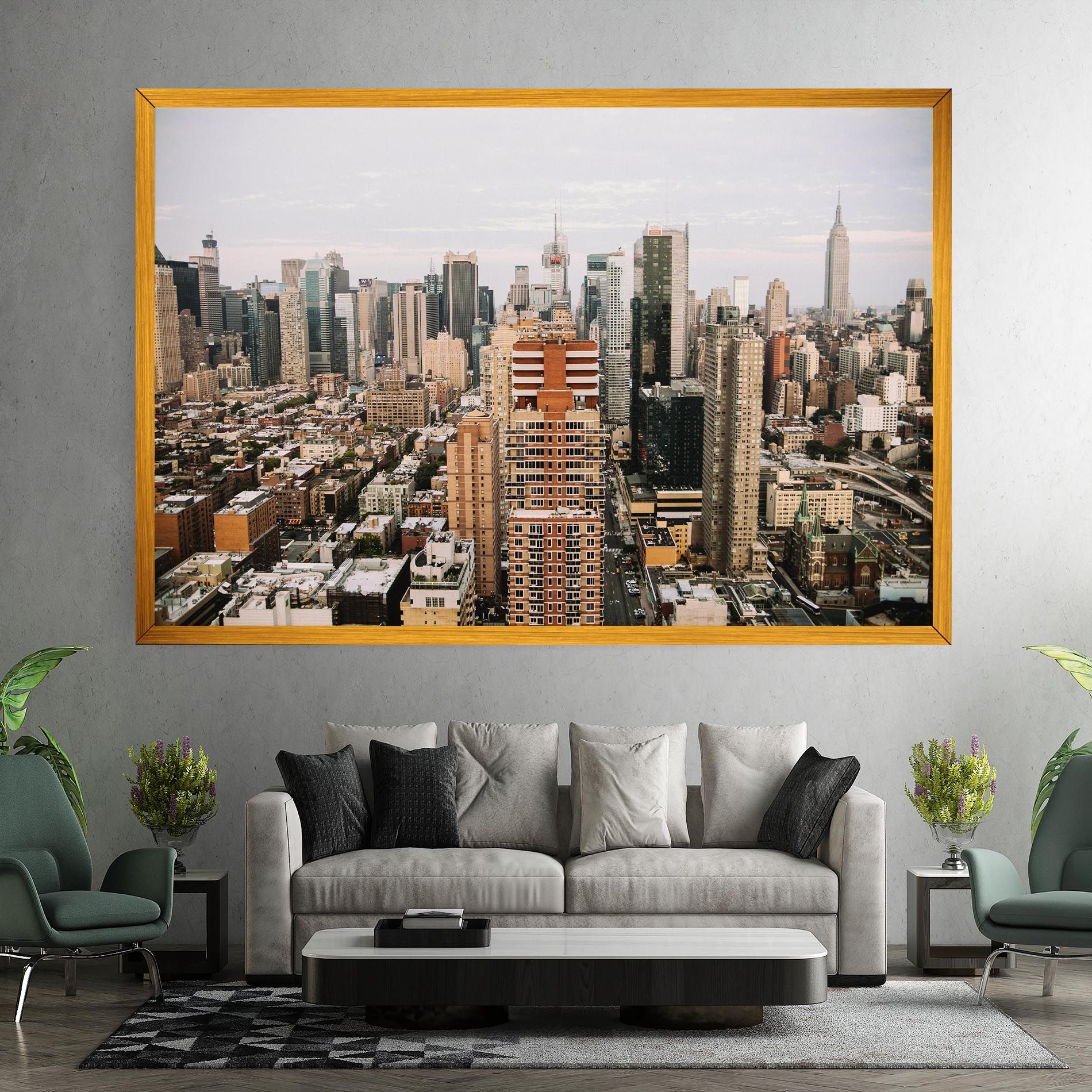 Cream Orange Building mockup 7