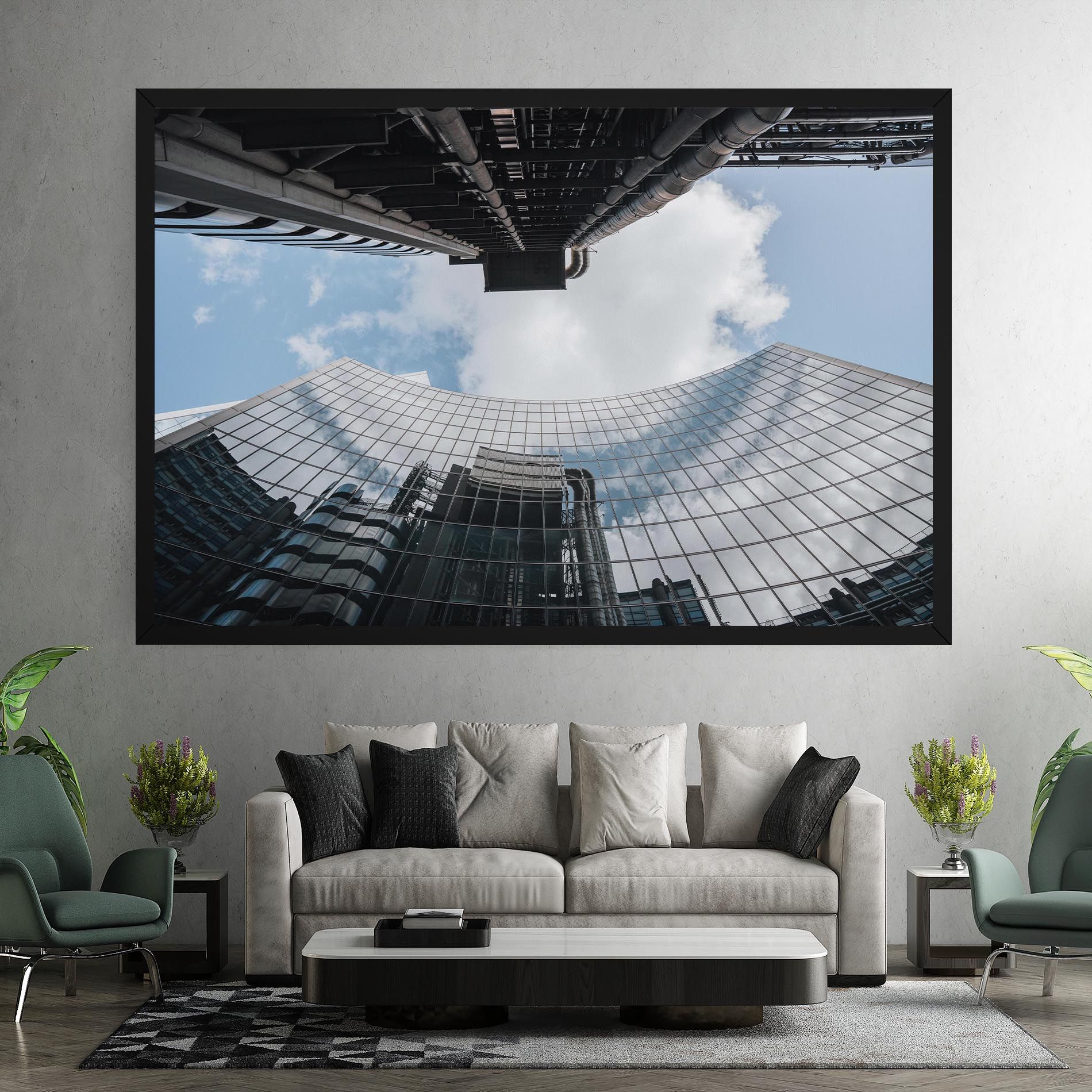 Cloud Big Building mockup 7