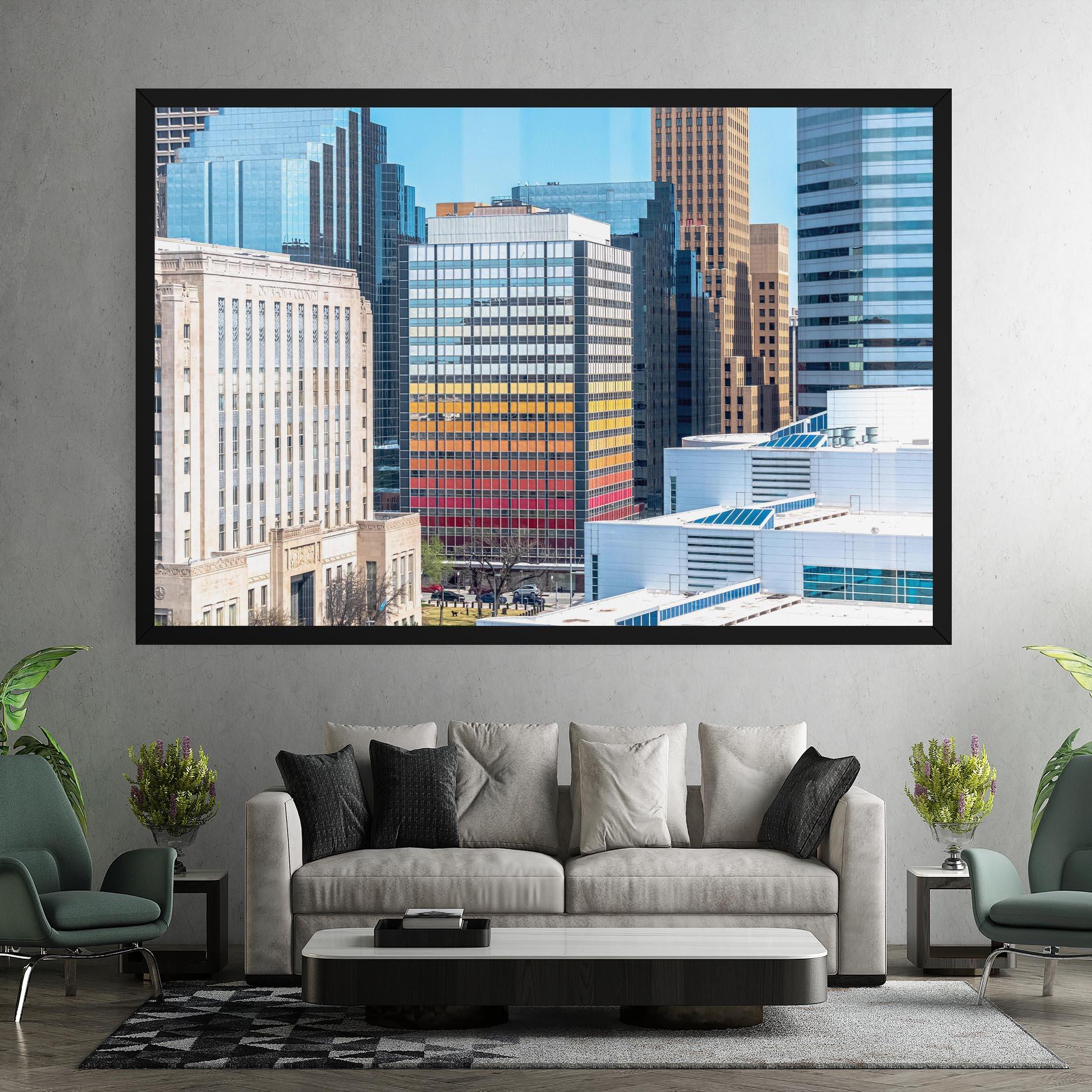 Vászonkép Colorful Urban Building mockup 7