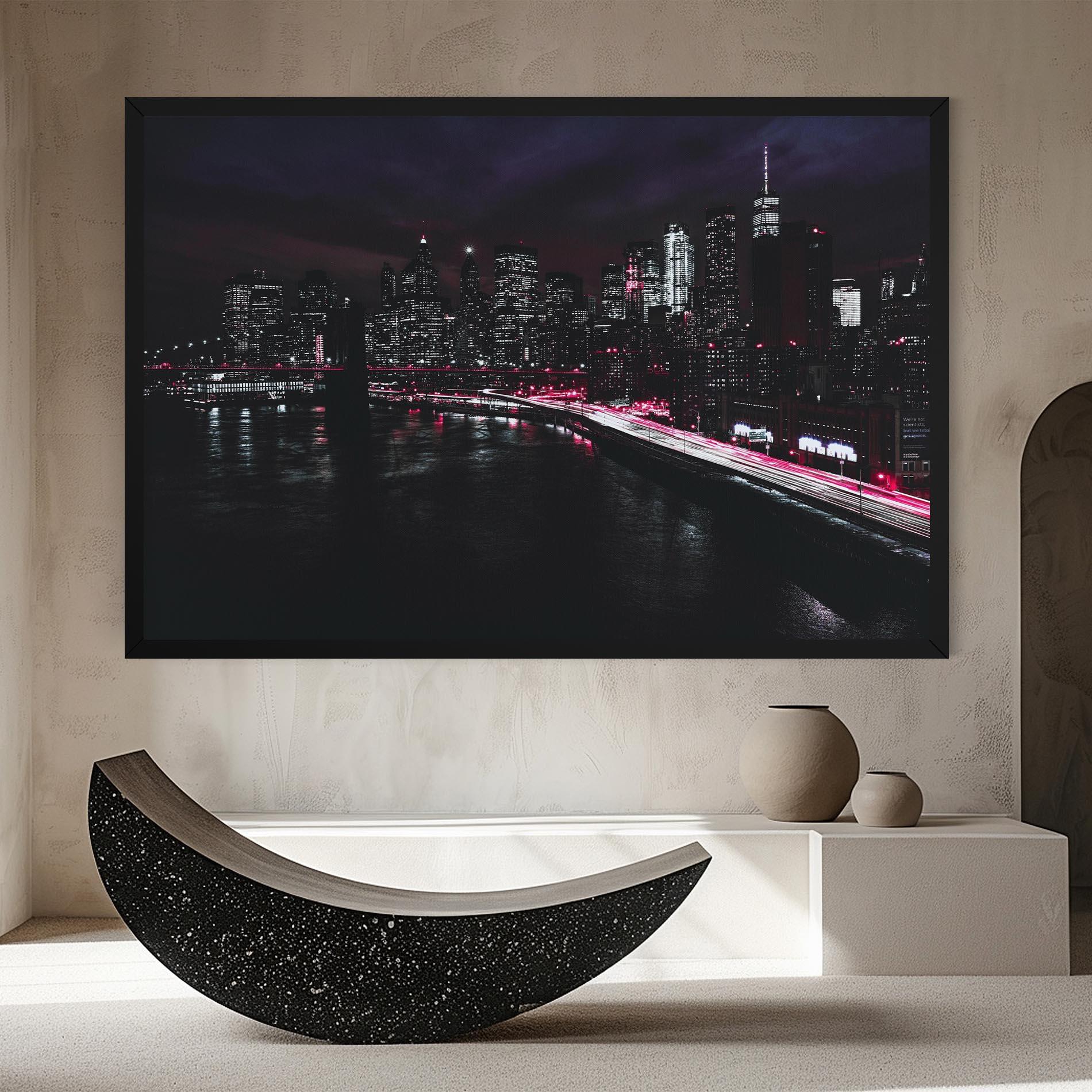 Vászonkép Pink Light City mockup 8