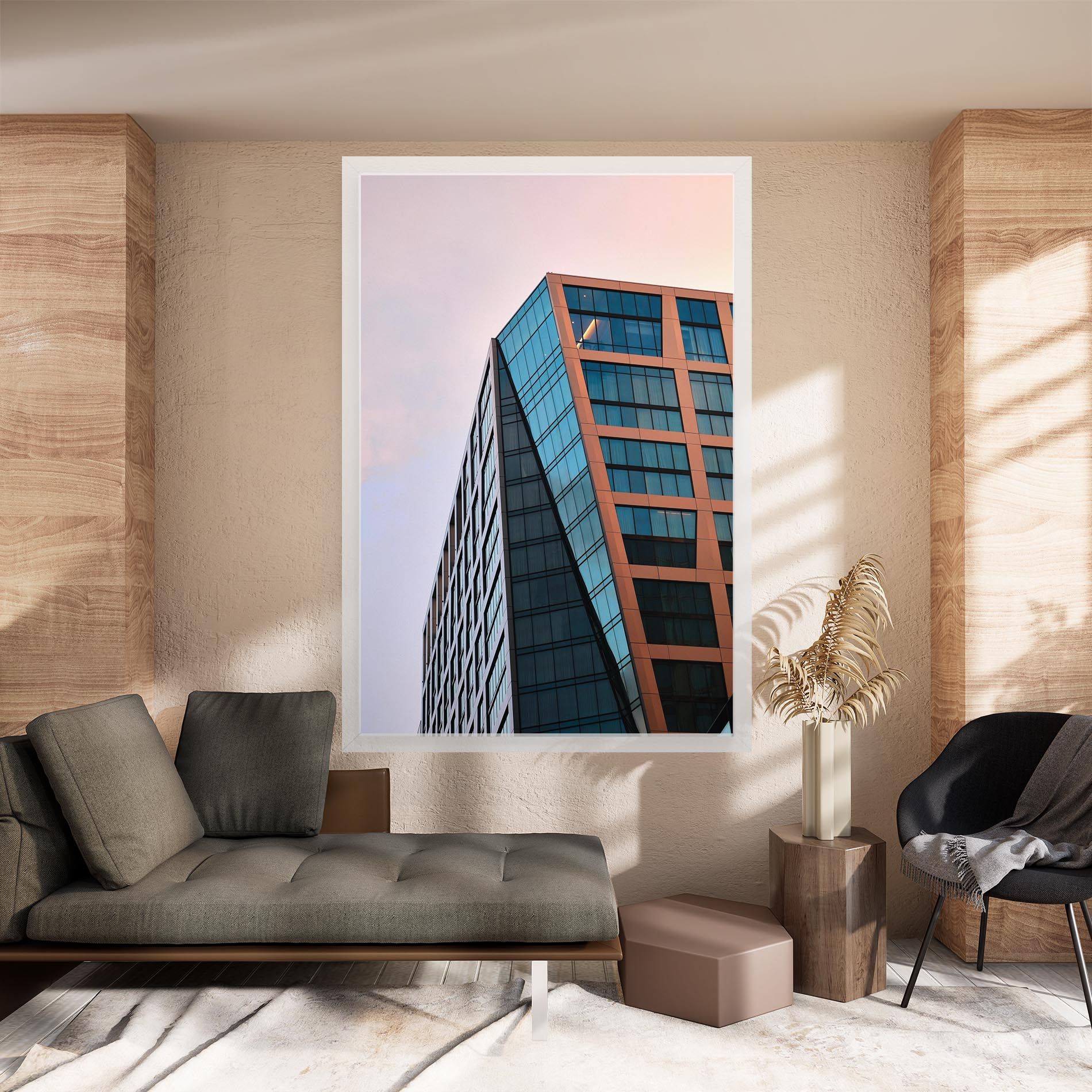 Blue Glass Building mockup 8