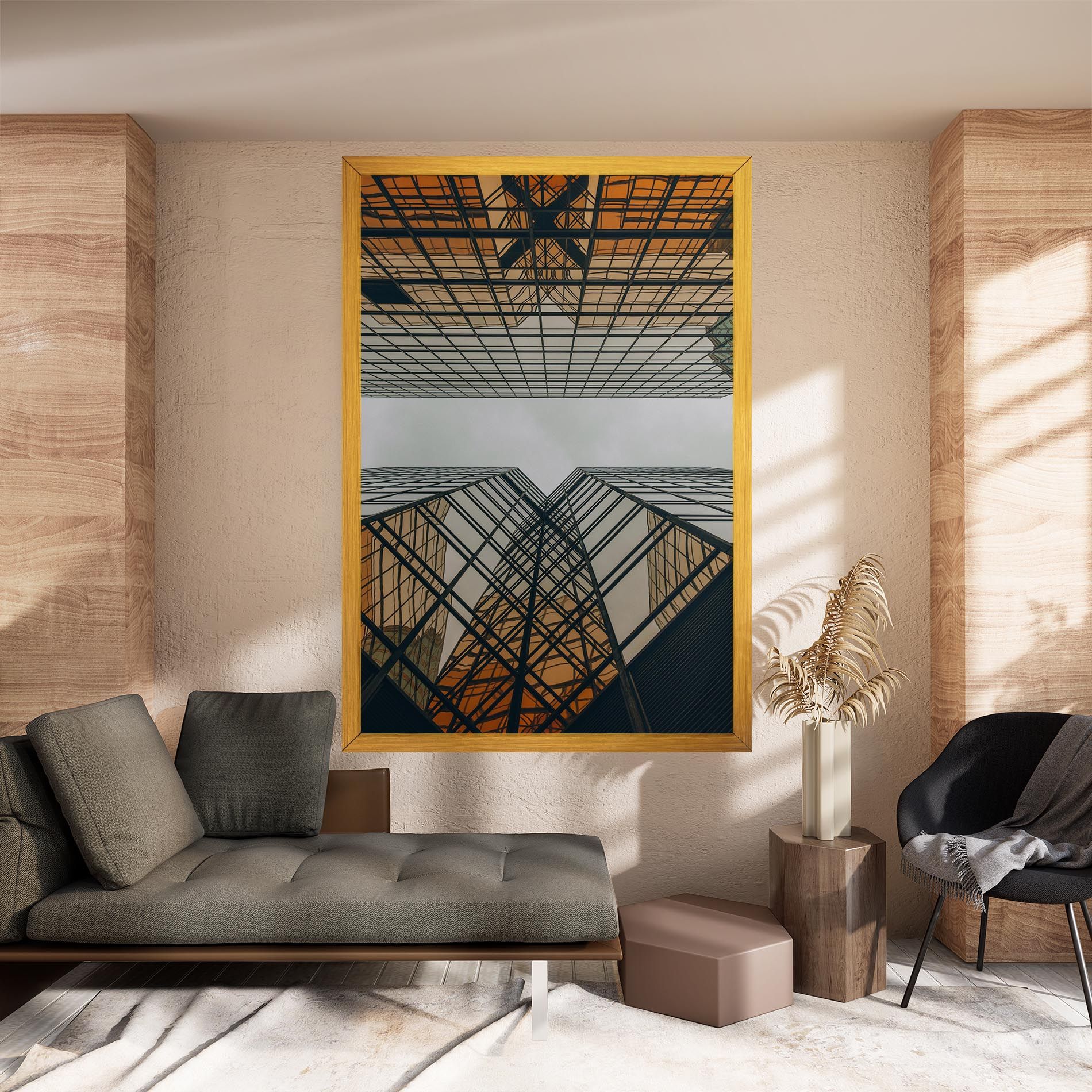 Orange Glass Building mockup 8