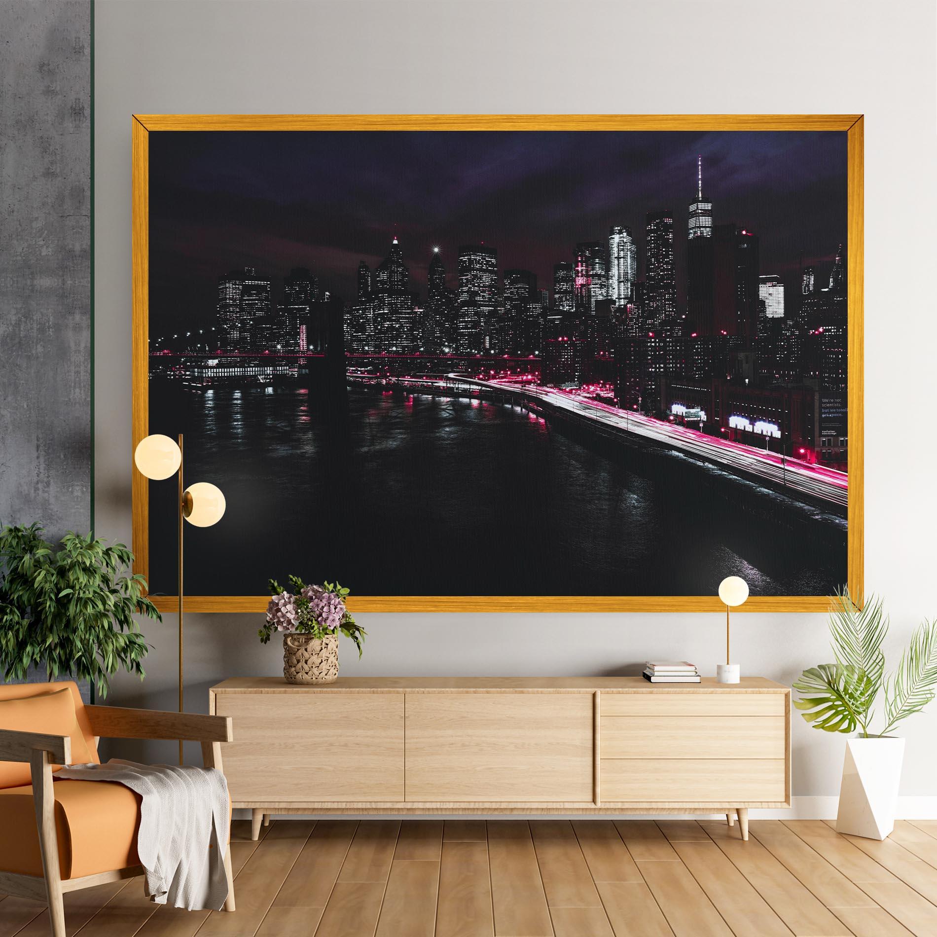 Vászonkép Pink Light City mockup 9