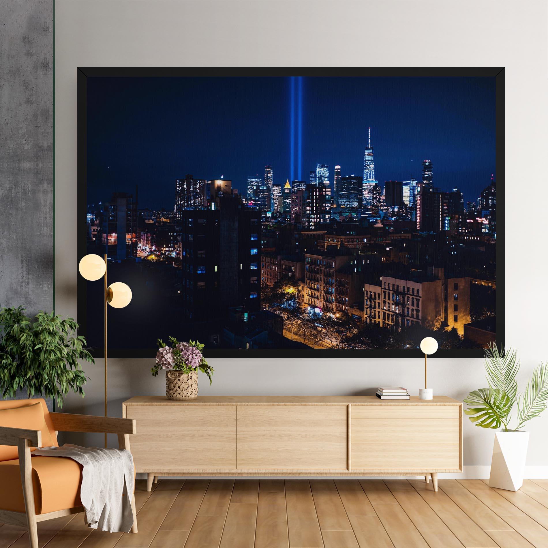 Vászonkép Blue Light City mockup 9