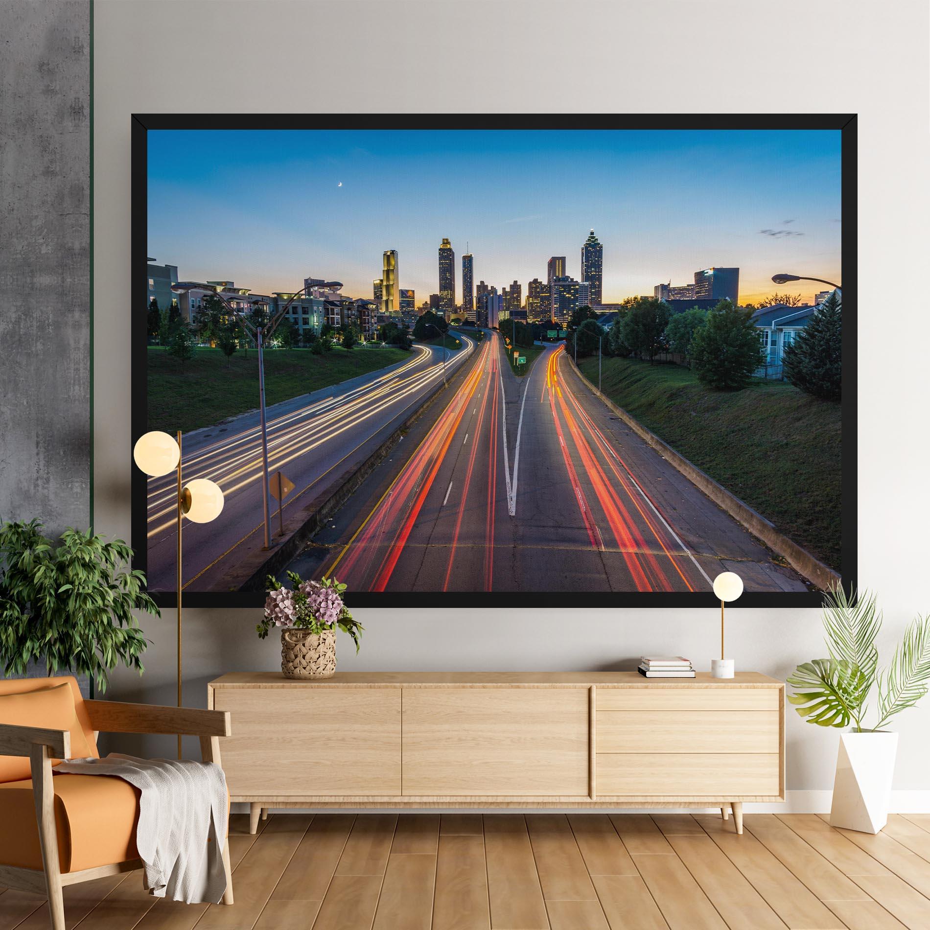 Vászonkép Car Lights City mockup 9