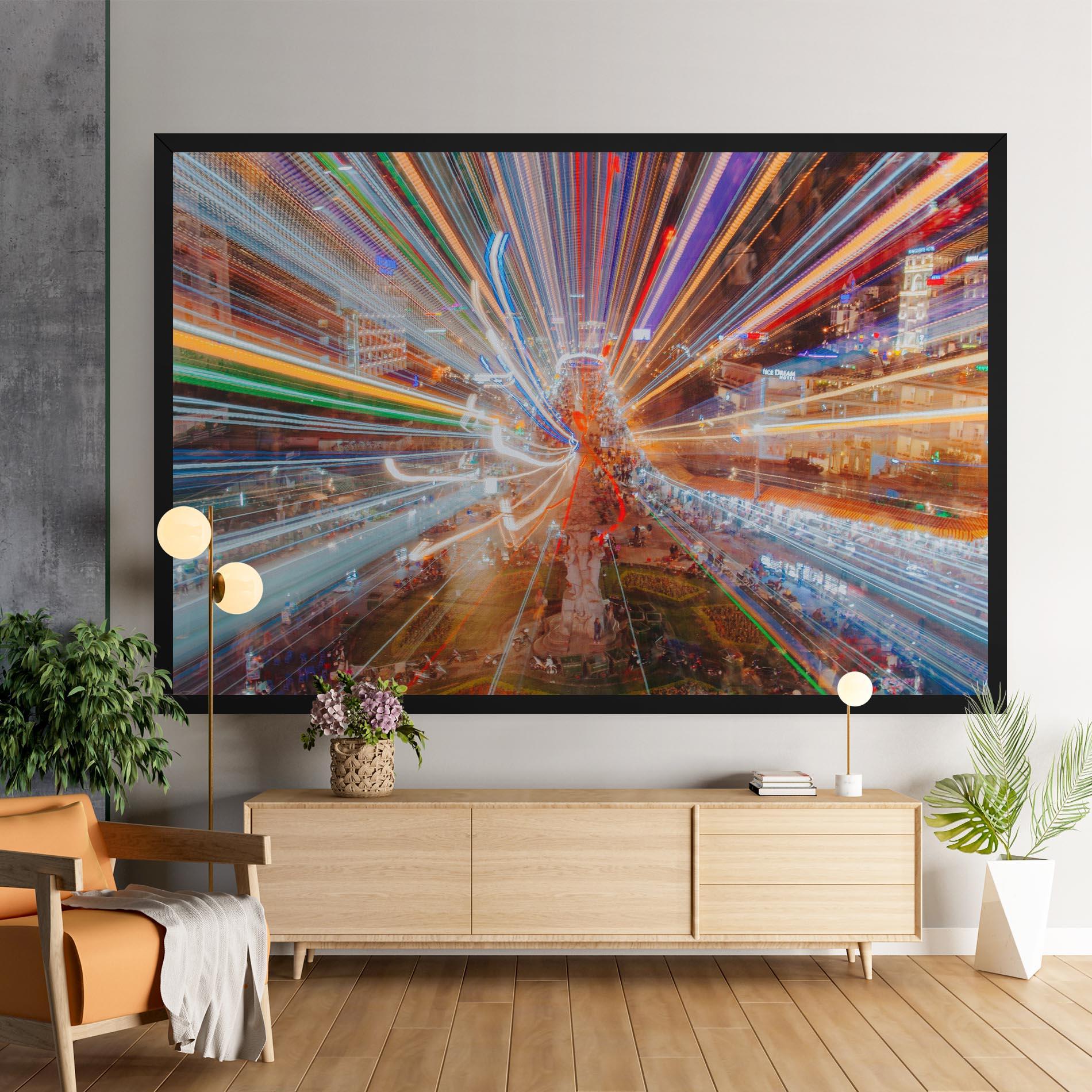 Vászonkép Colorful Light City mockup 9