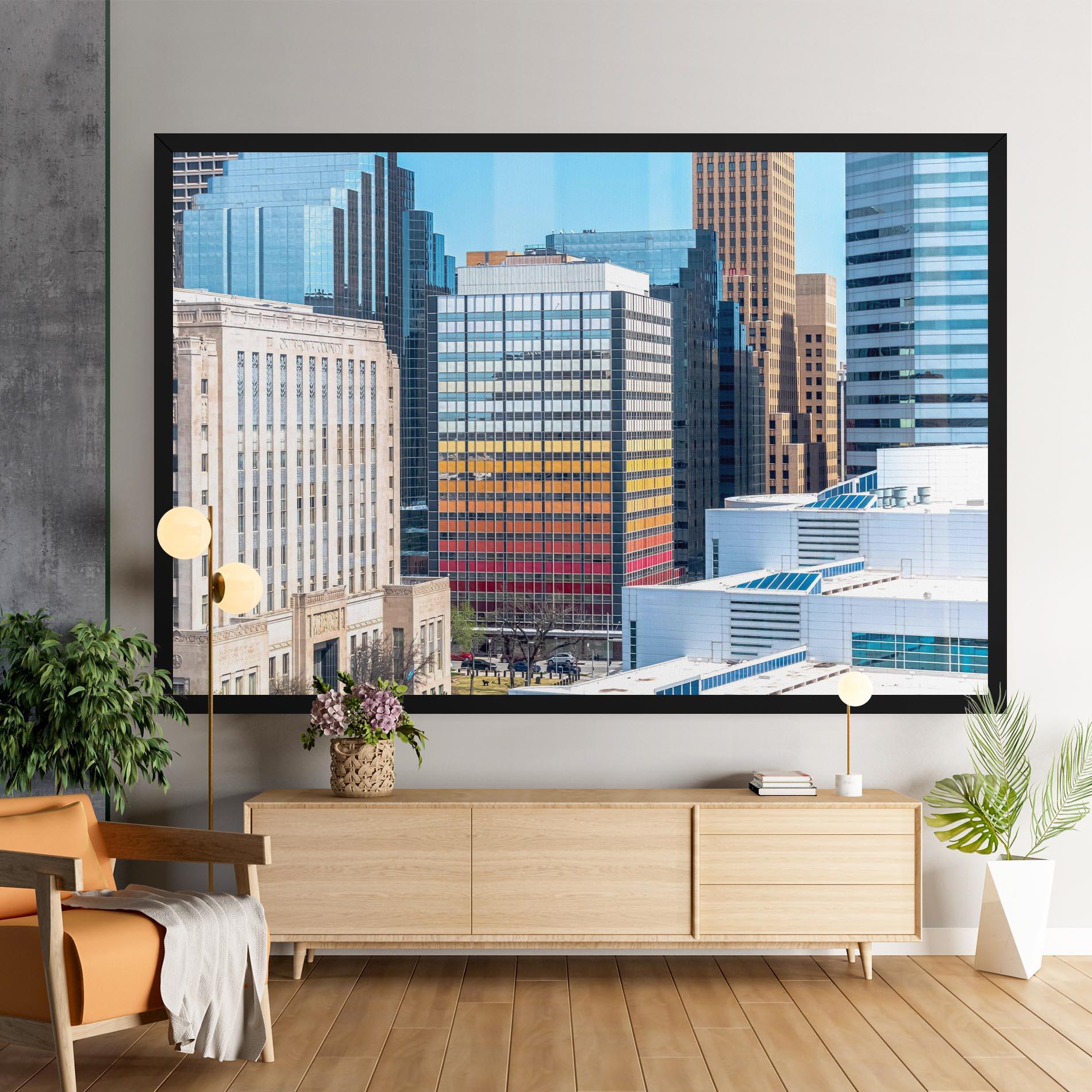 Vászonkép Colorful Urban Building mockup 9